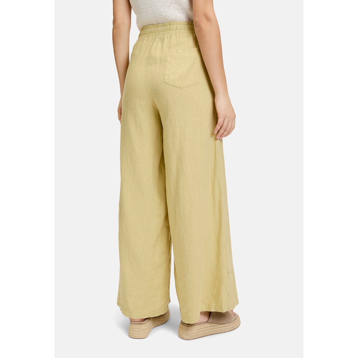 Pantalon en lin unicolore weeping willow, CARTOON