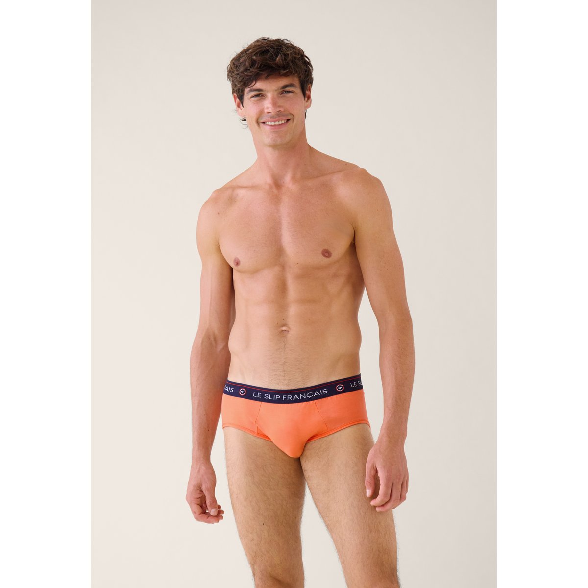 Slip rose en coton Intrepide rose peche, LE SLIP FRANCAIS