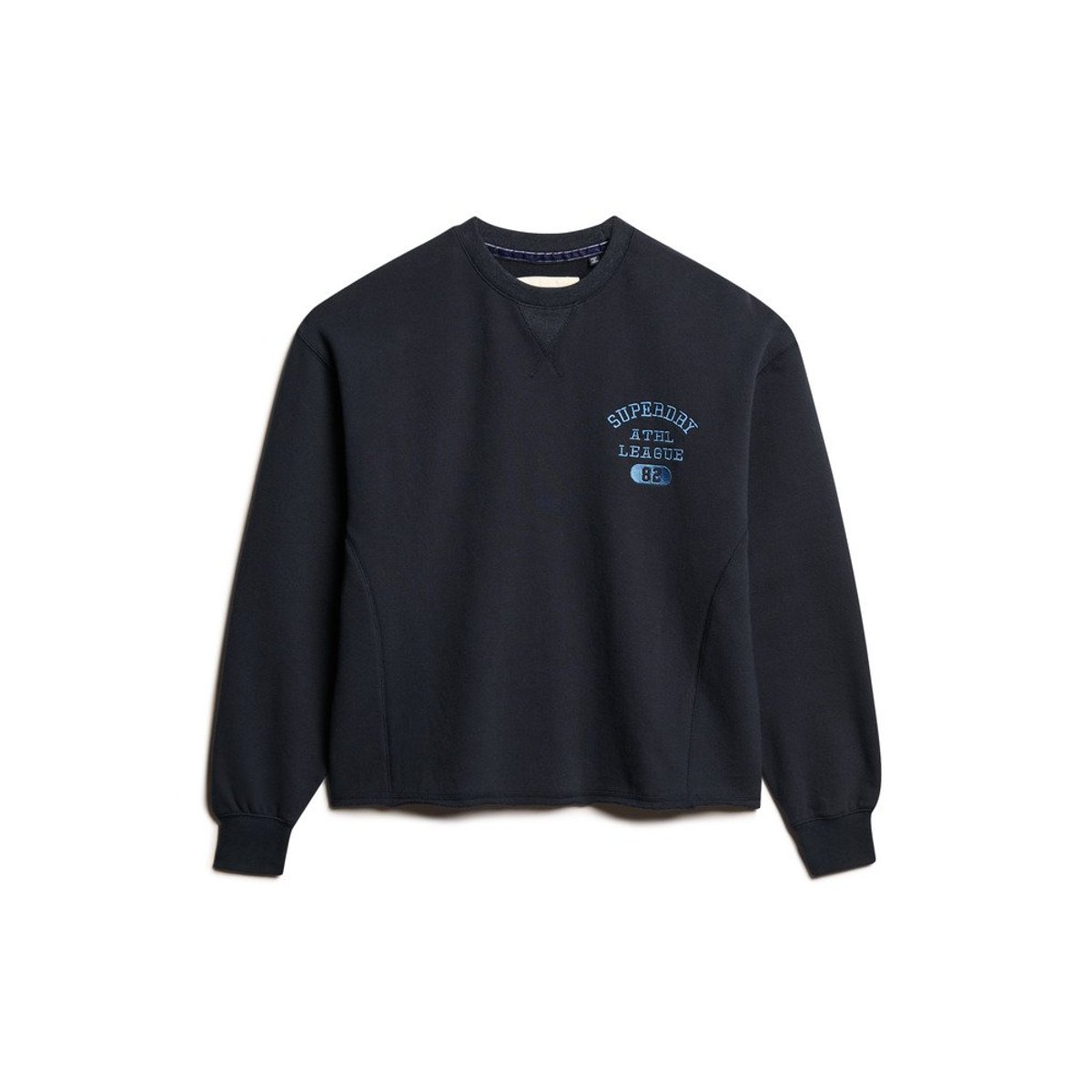 Sweat ras du cou court et ample Athletic Essentials bleu marine éclipse, SUPERDRY