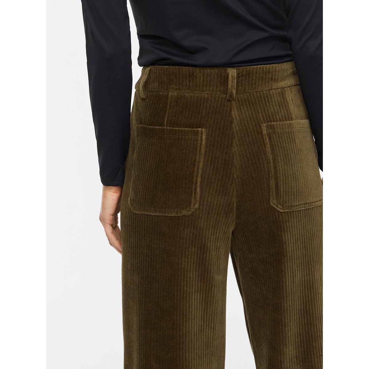 Pantaloni in velluto a coste kaki, VILA