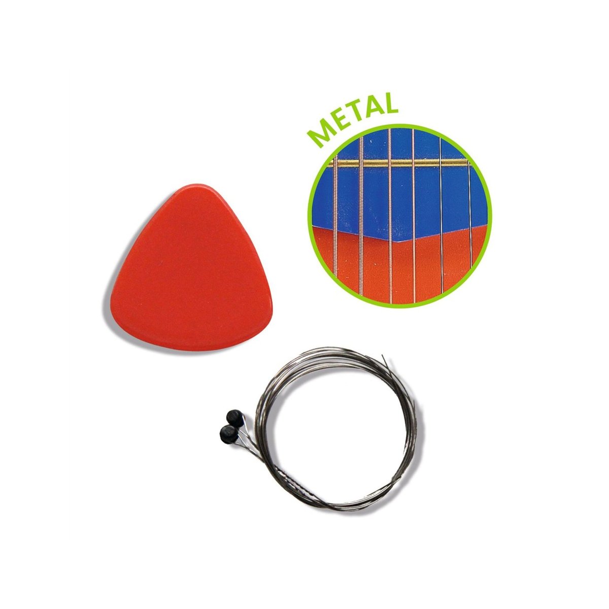 Guitare enfant 6 cordes métalliques petit modèle marron, DJECO