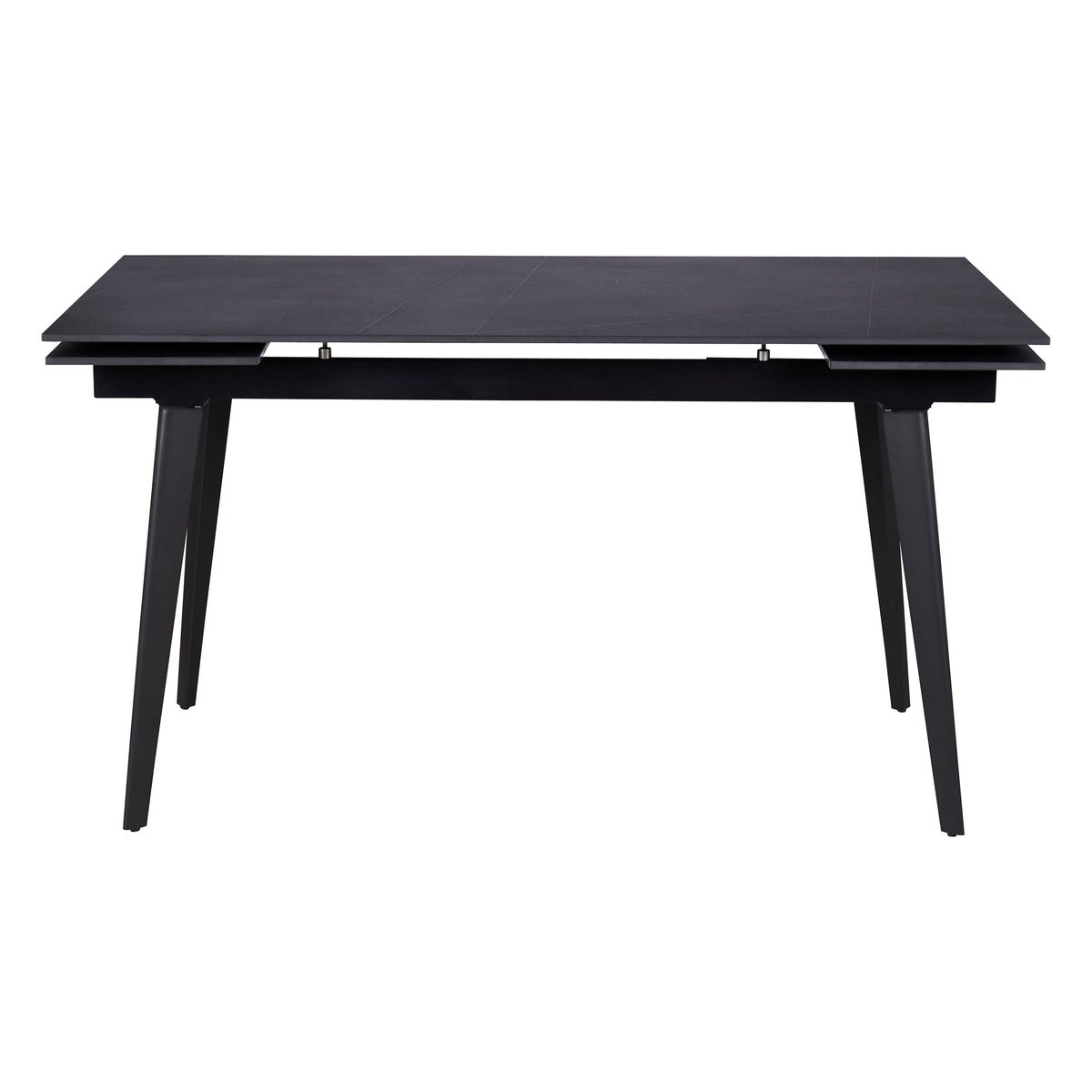 Table repas céramique 140cm avec allonges noir, ZAGO