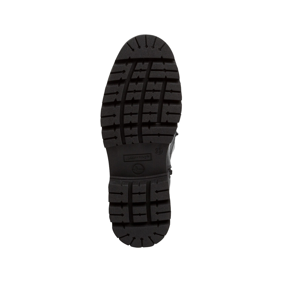 Bottes plates élastiquées en cuir noir, TAMARIS