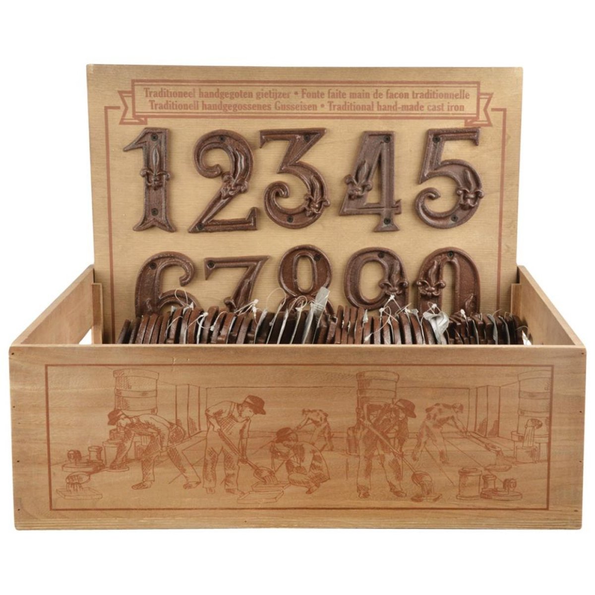 Numéro de maison en fonte Chiffre 7 rouille, BEST FOR BOOTS