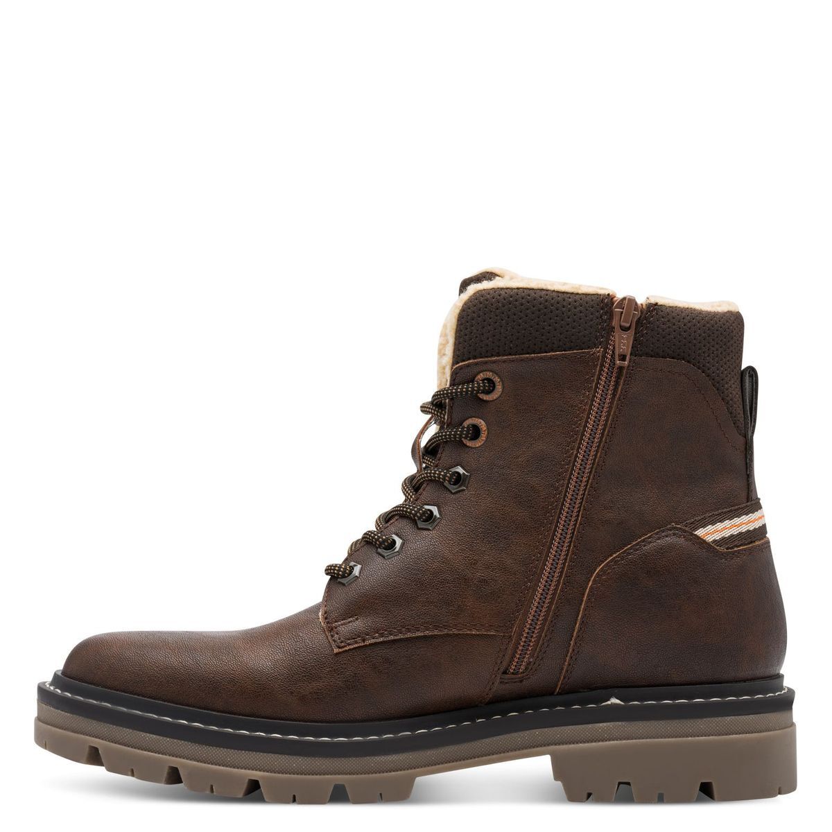 Bottine homme marron cognac combiné, MARCO TOZZI