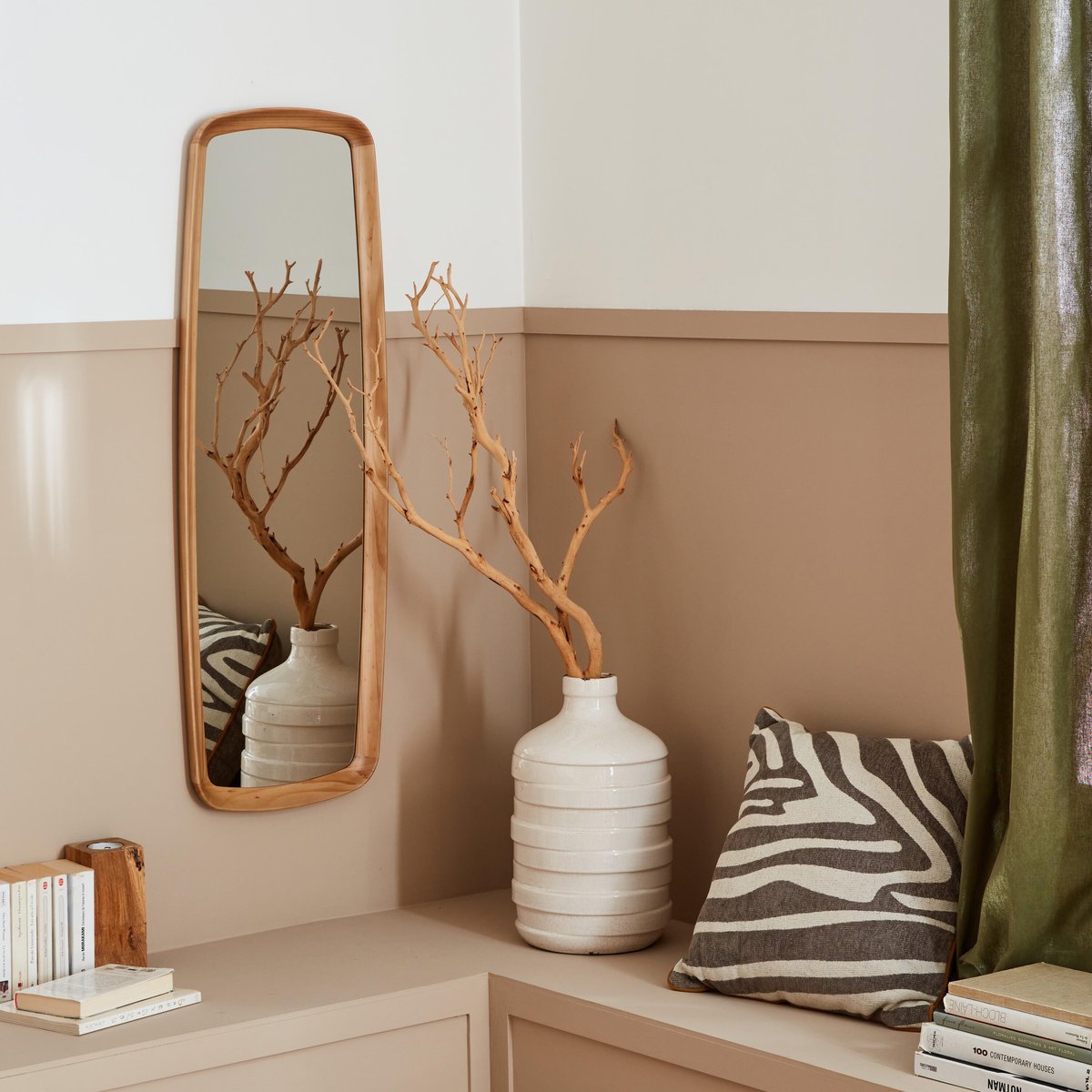 Miroir en bois naturel, SCANDI beige, INSPIRE