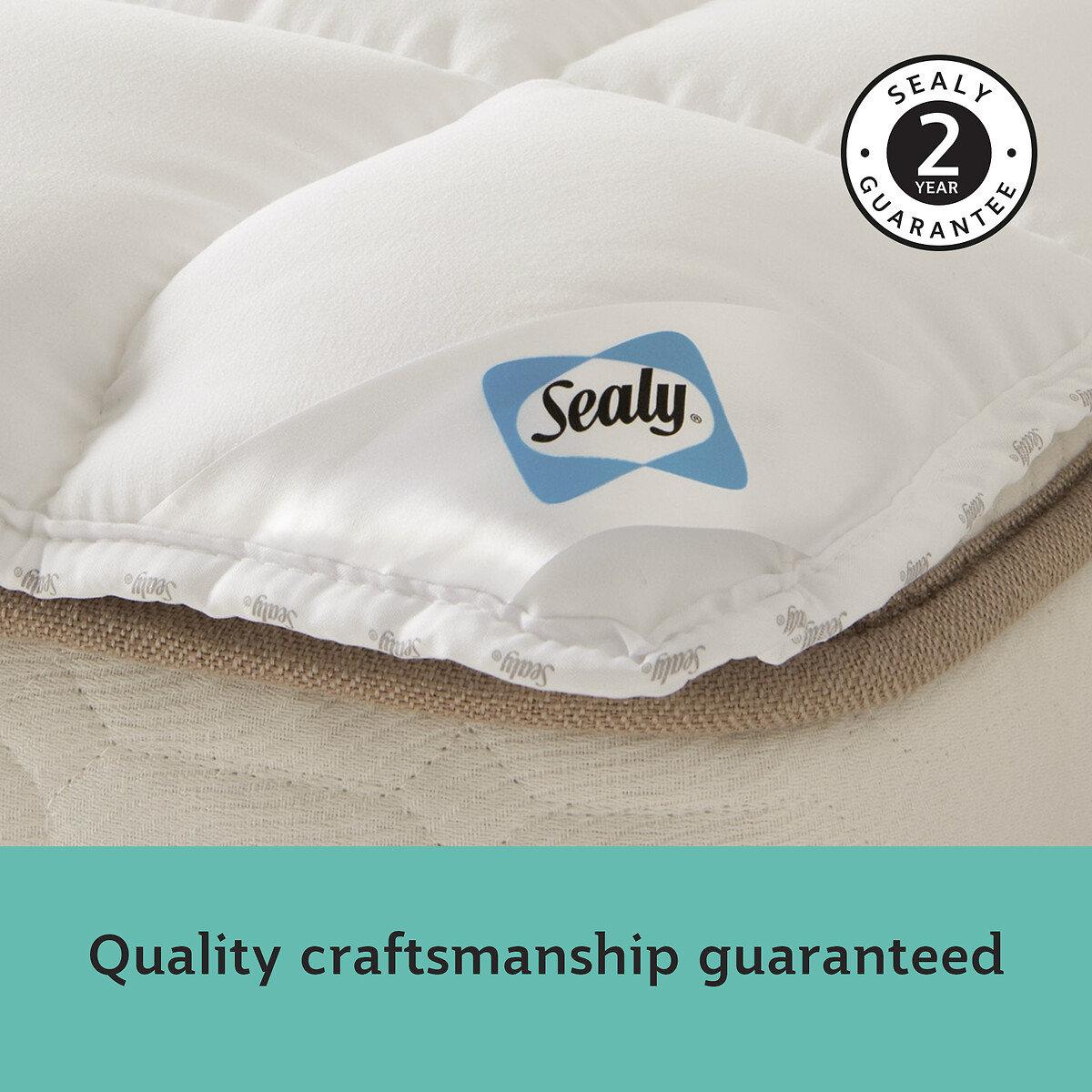 Anti Allergy Mattress Topper white, SEALY