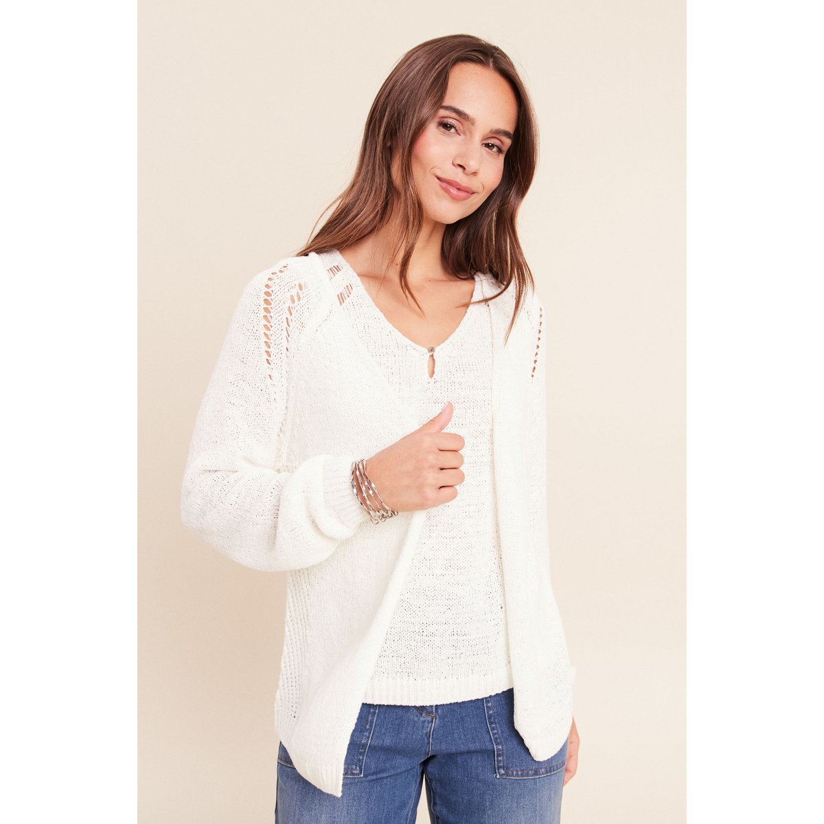 Gilet manches longues blanc, BREAL