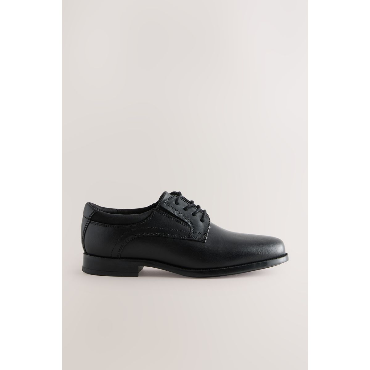 Chaussures derby d'école en cuir à lacets noir, NEXT