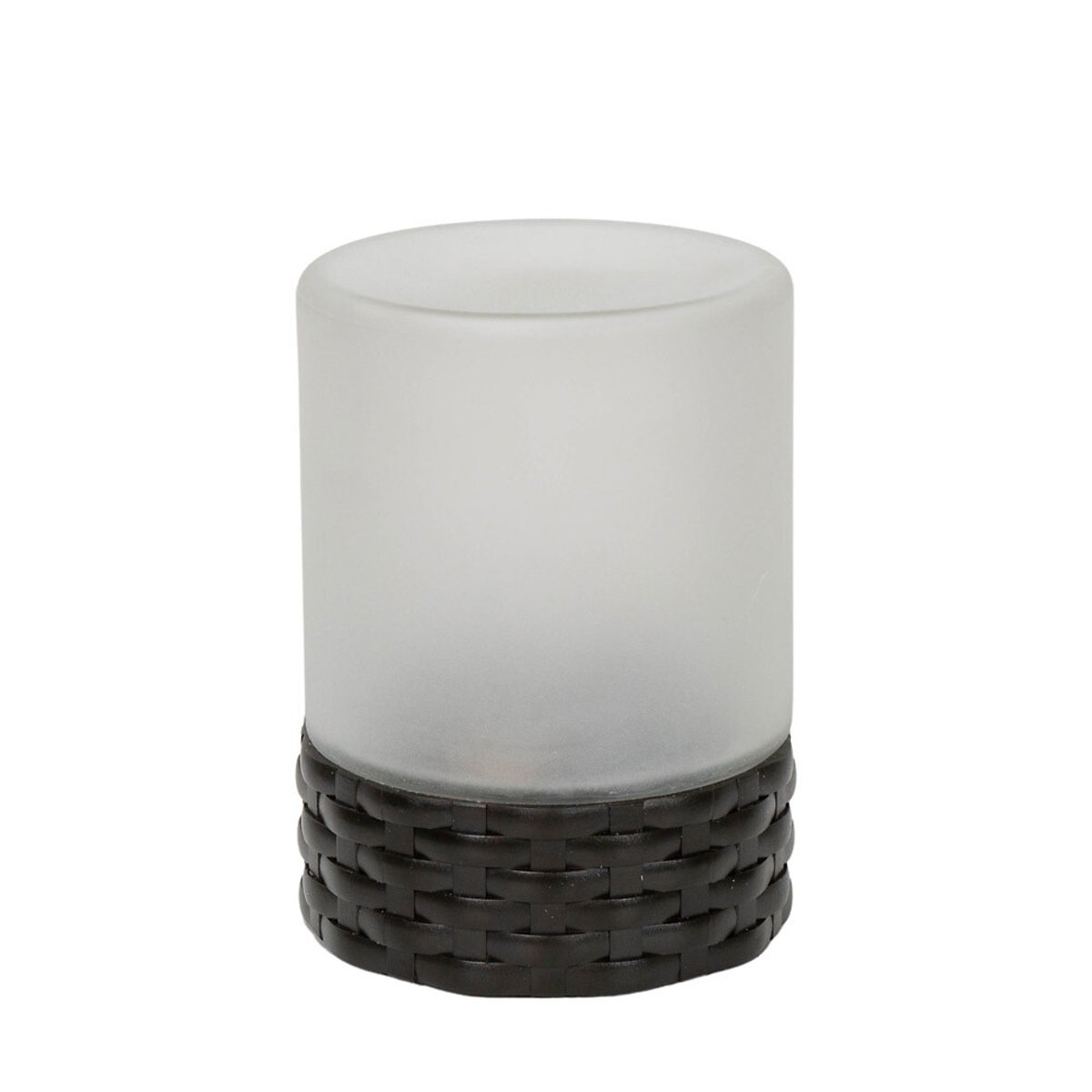 Solar Powered Outdoor Rattan Table Lamp with Frosted Glass Shade white, SO'HOME