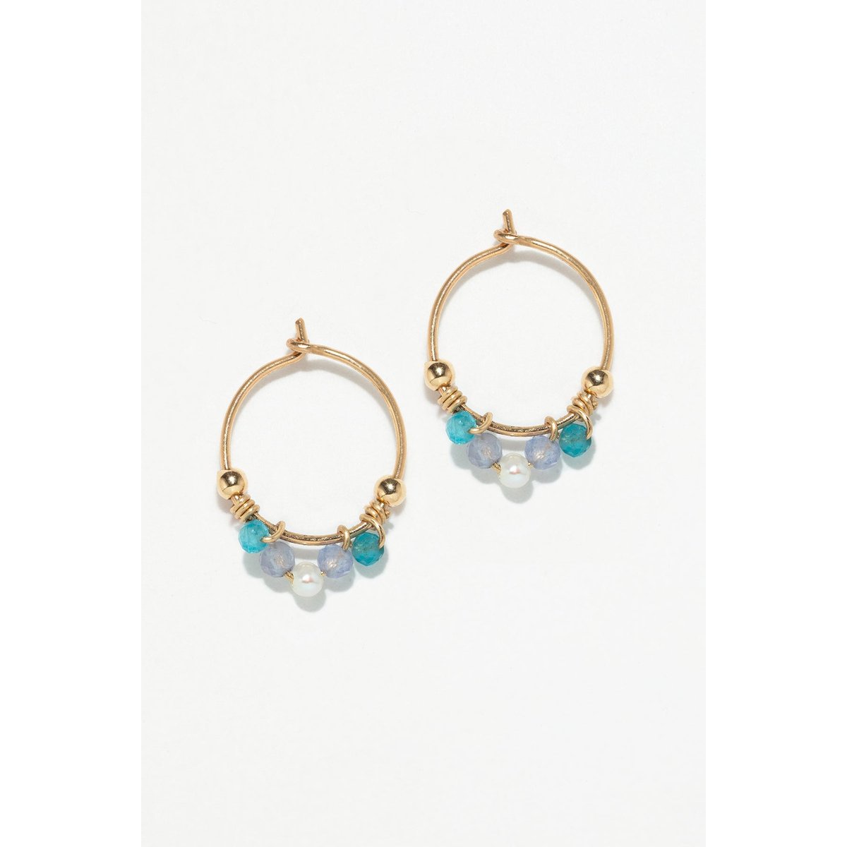 Créoles Priya - Sirène argent / tanzanite, YAY PARIS