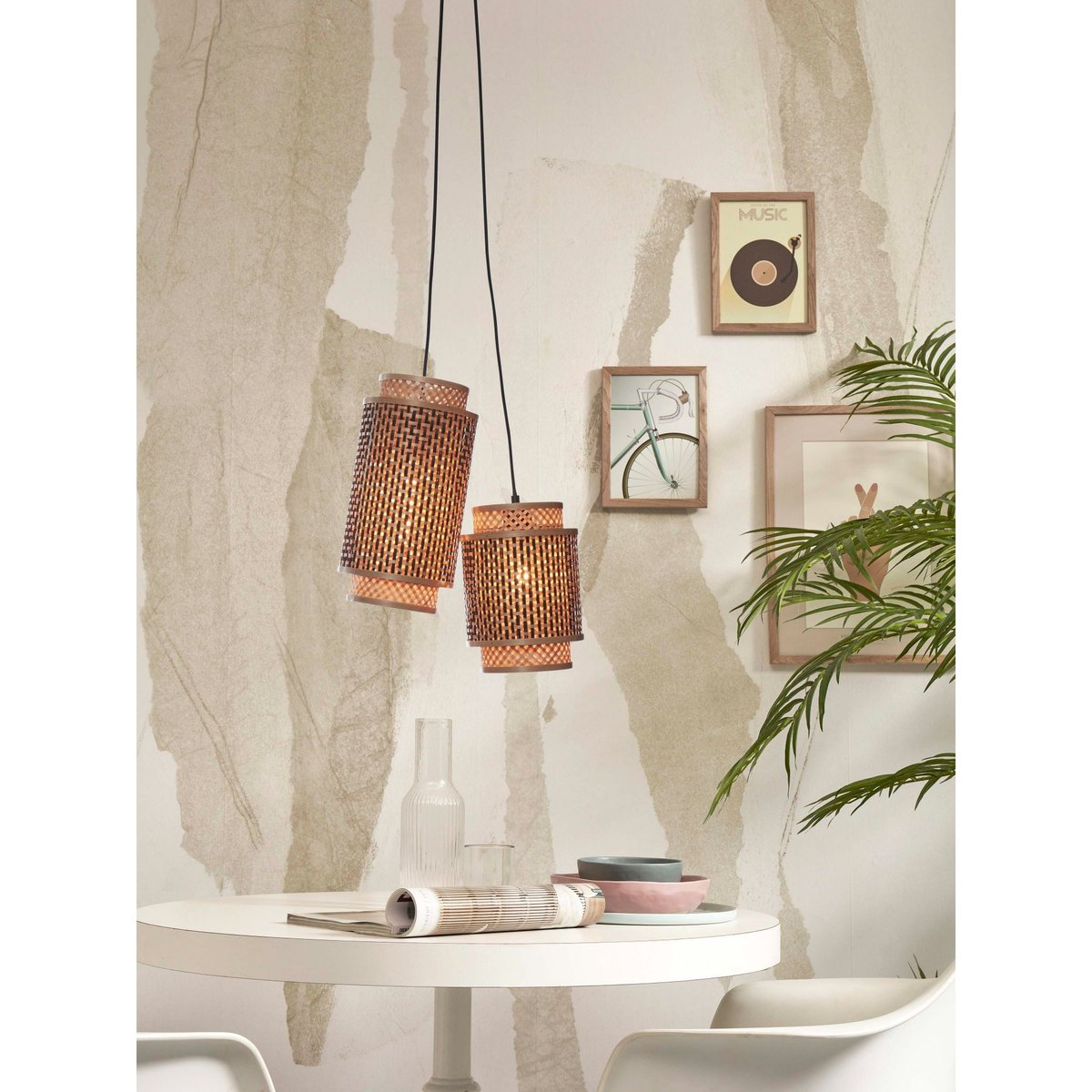 Suspension Bambou BHUTAN naturel, GOOD & MOJO