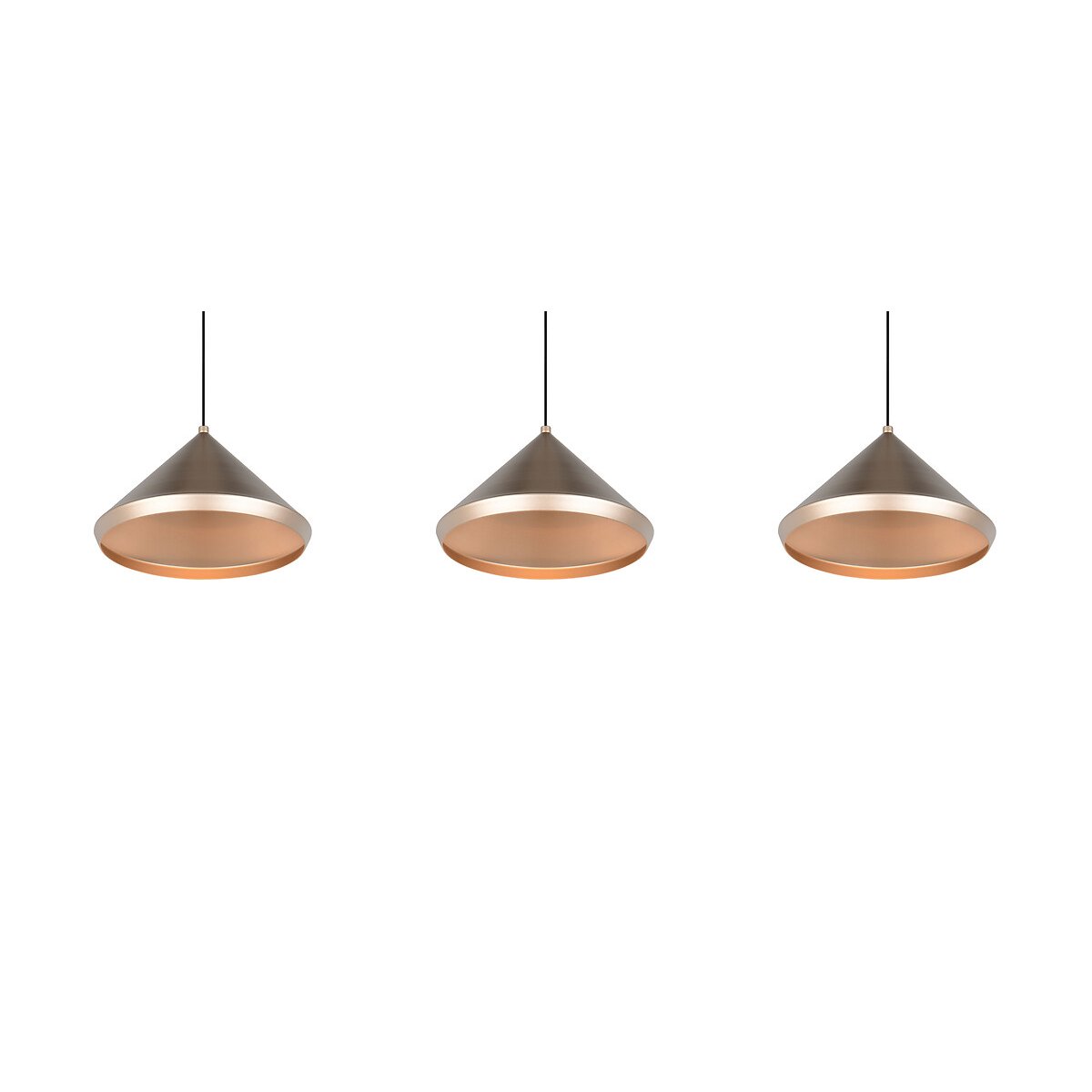 Suspensão Laguna, da Trio Lighting castanho, TRIO LIGHTING