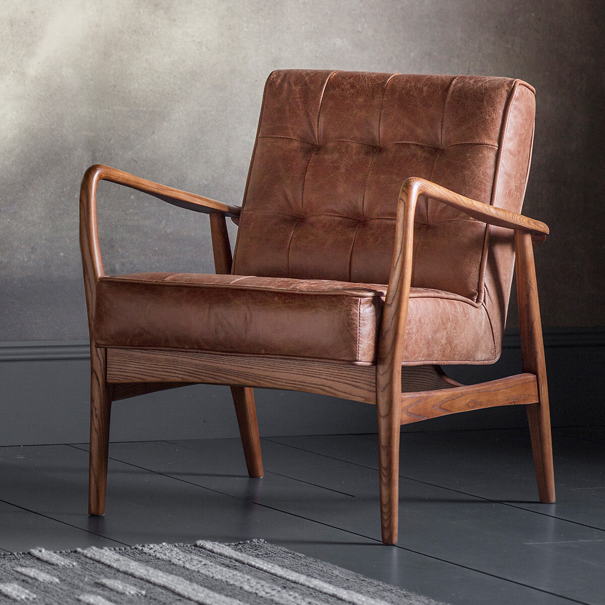Bloomfield Armchair with Solid Oak Frame brown , ÉDITÉ