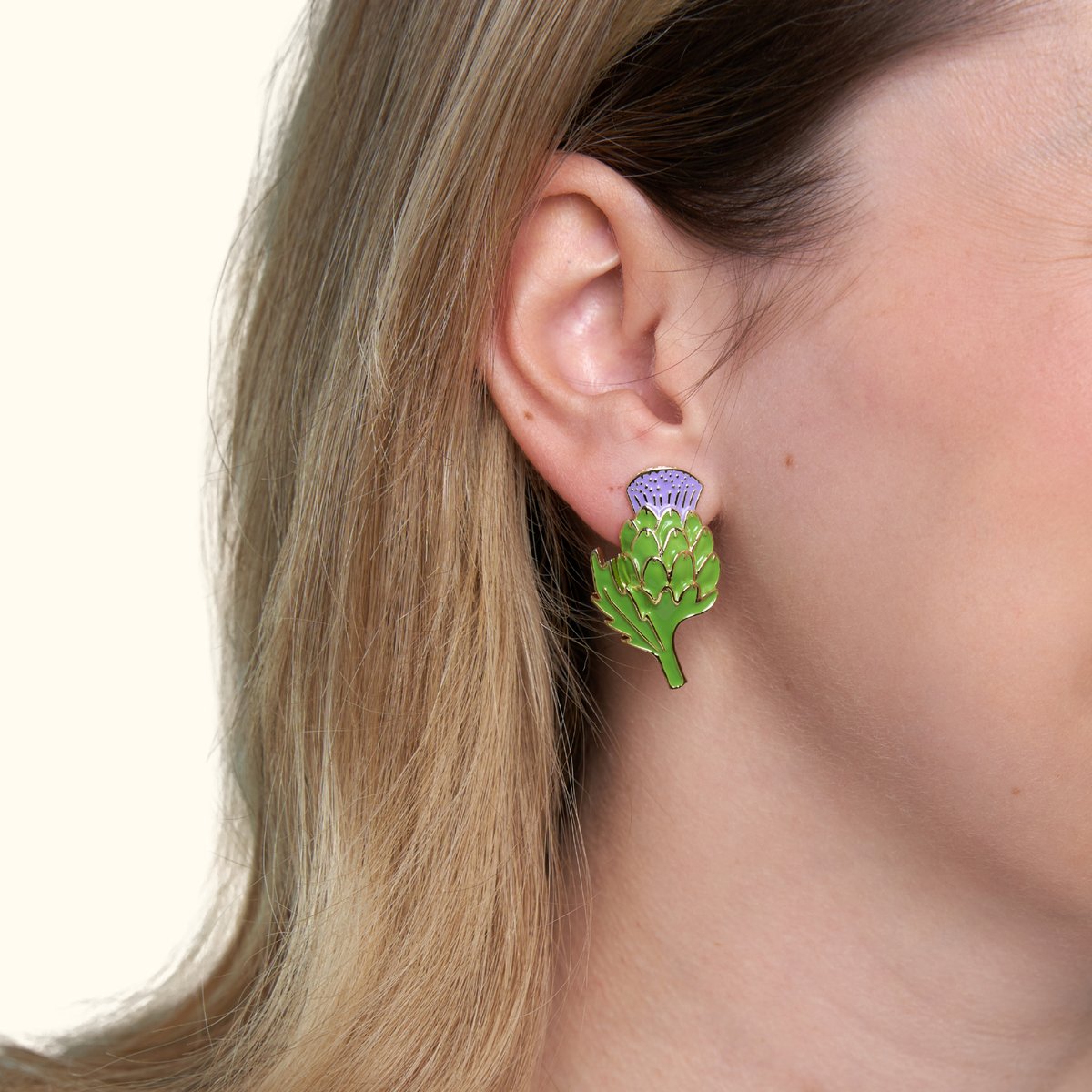 Boucles d'oreilles ARTICHAUT vert, COUCOU SUZETTE