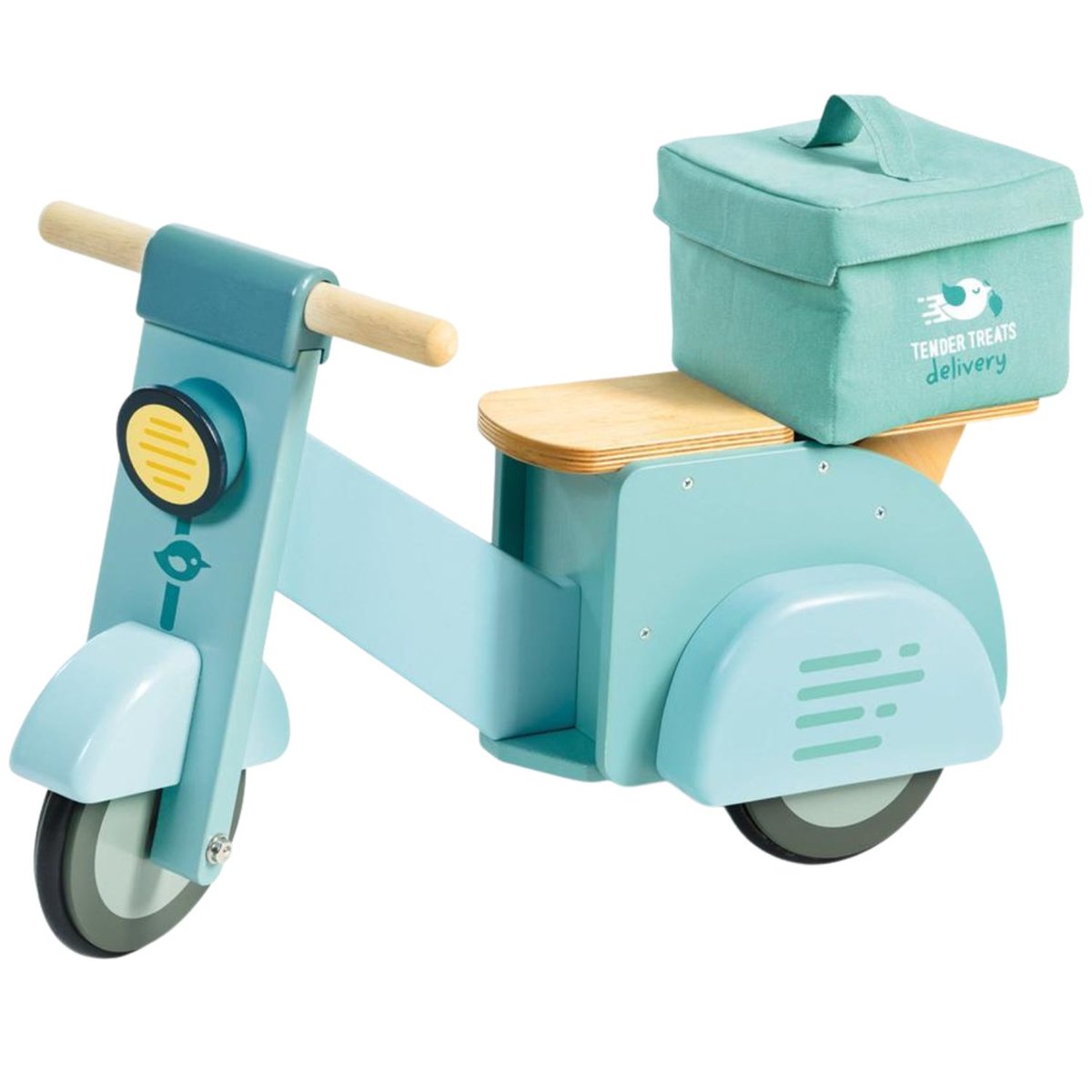Porteur Scooter Avec Panier bleu, TENDER LEAF TOYS
