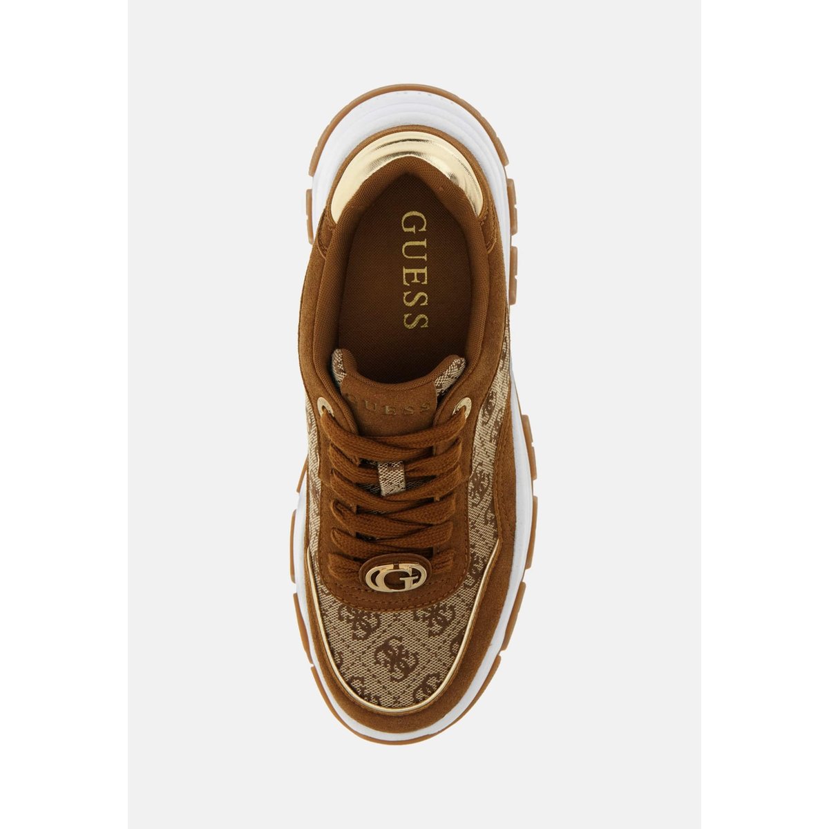 Baskets De Running Berrett 4G Logo Pivoine beige multi, GUESS