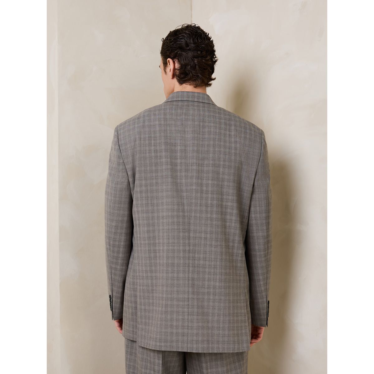 Veste de costume croisée carreaux n. premium marron, NEXT