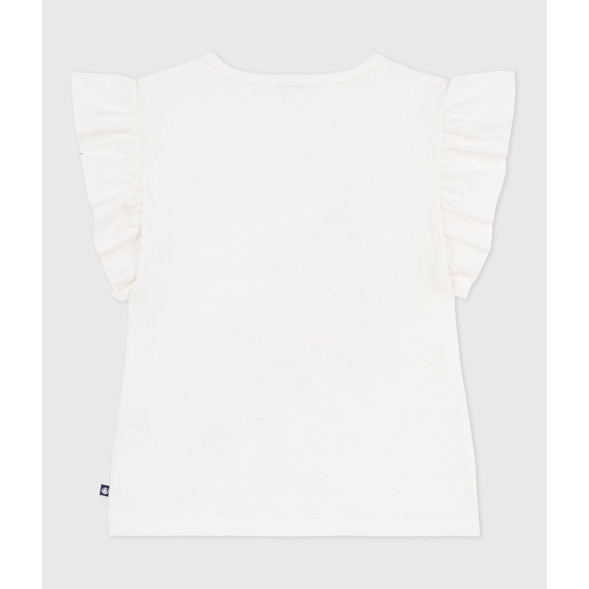 T-shirt in cotone a maniche corte bianco, PETIT BATEAU