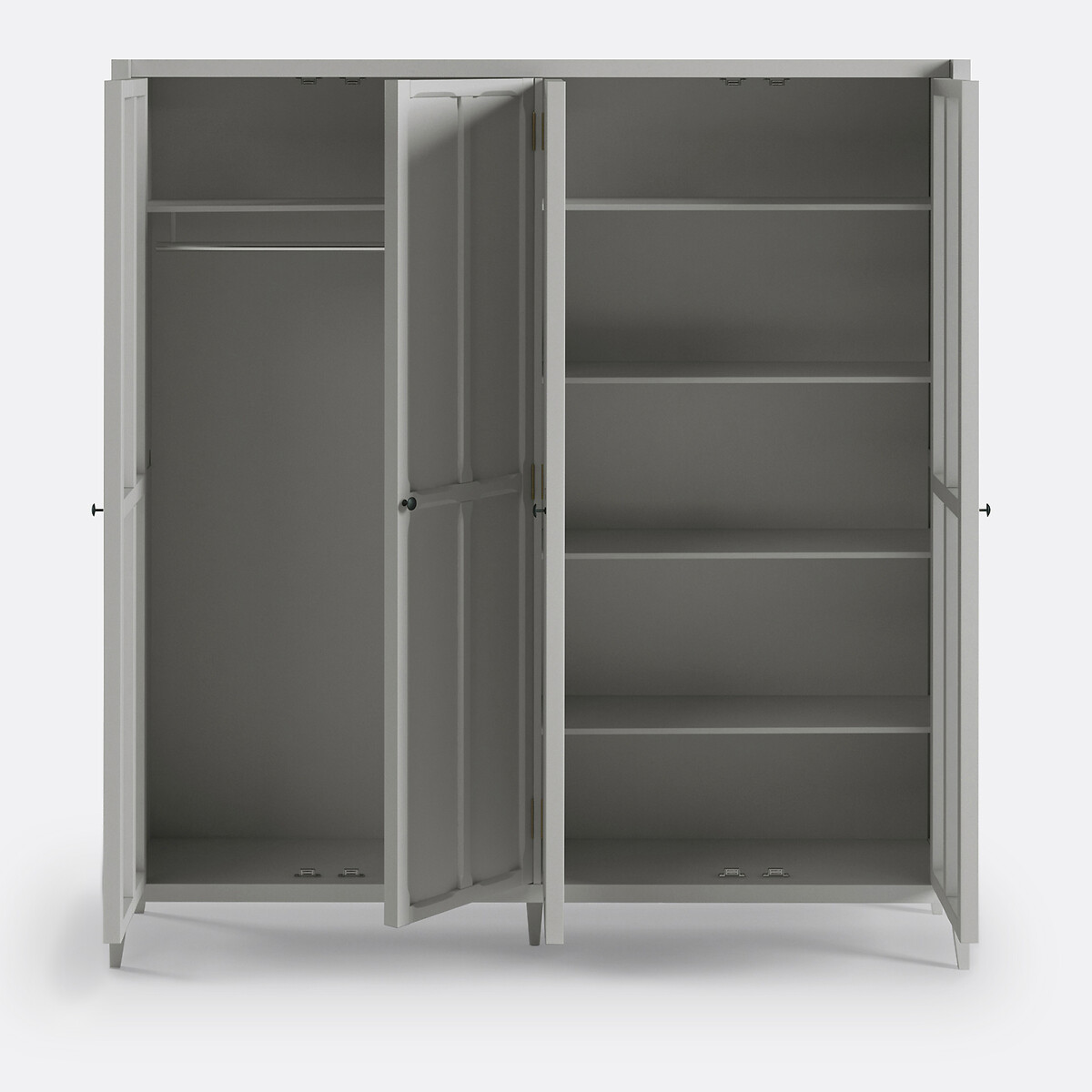 Armoire 4 portes, Eugénie gris clair, LA REDOUTE INTERIEURS