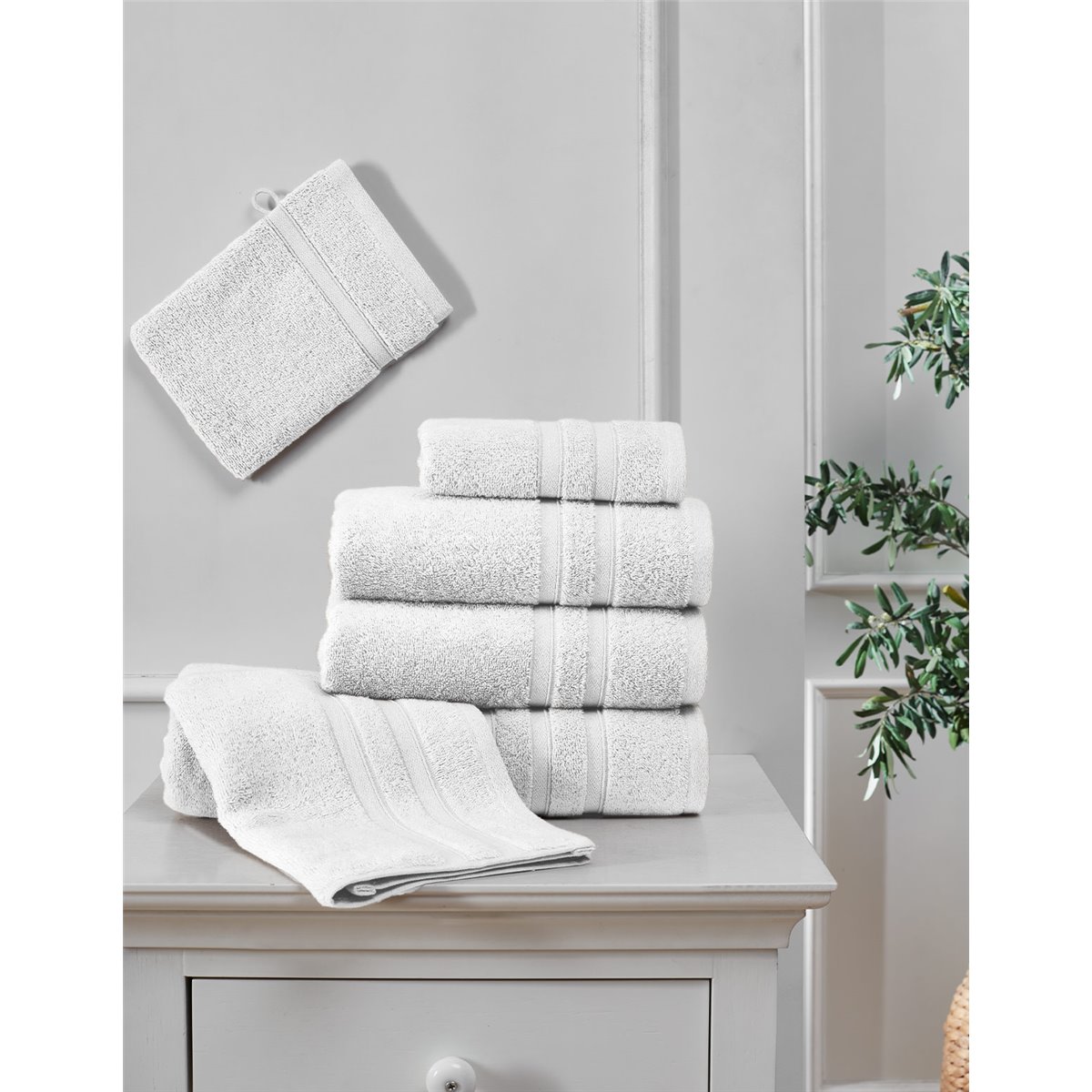 Lot de 2 gants en coton biologique 520 g/m² BIO ORGANIKA carbone, SENSEI MAISON