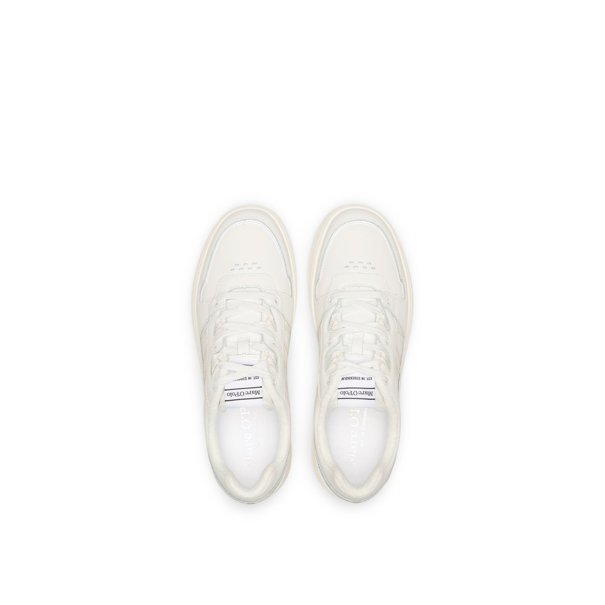 Baskets avec semelle en caoutchouc robuste blanc, MARC O'POLO