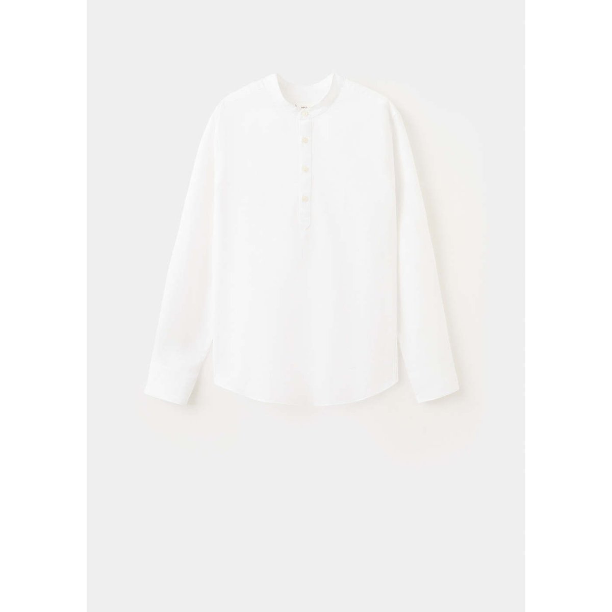 Chemise lin col officier blanc, MANGO TEEN