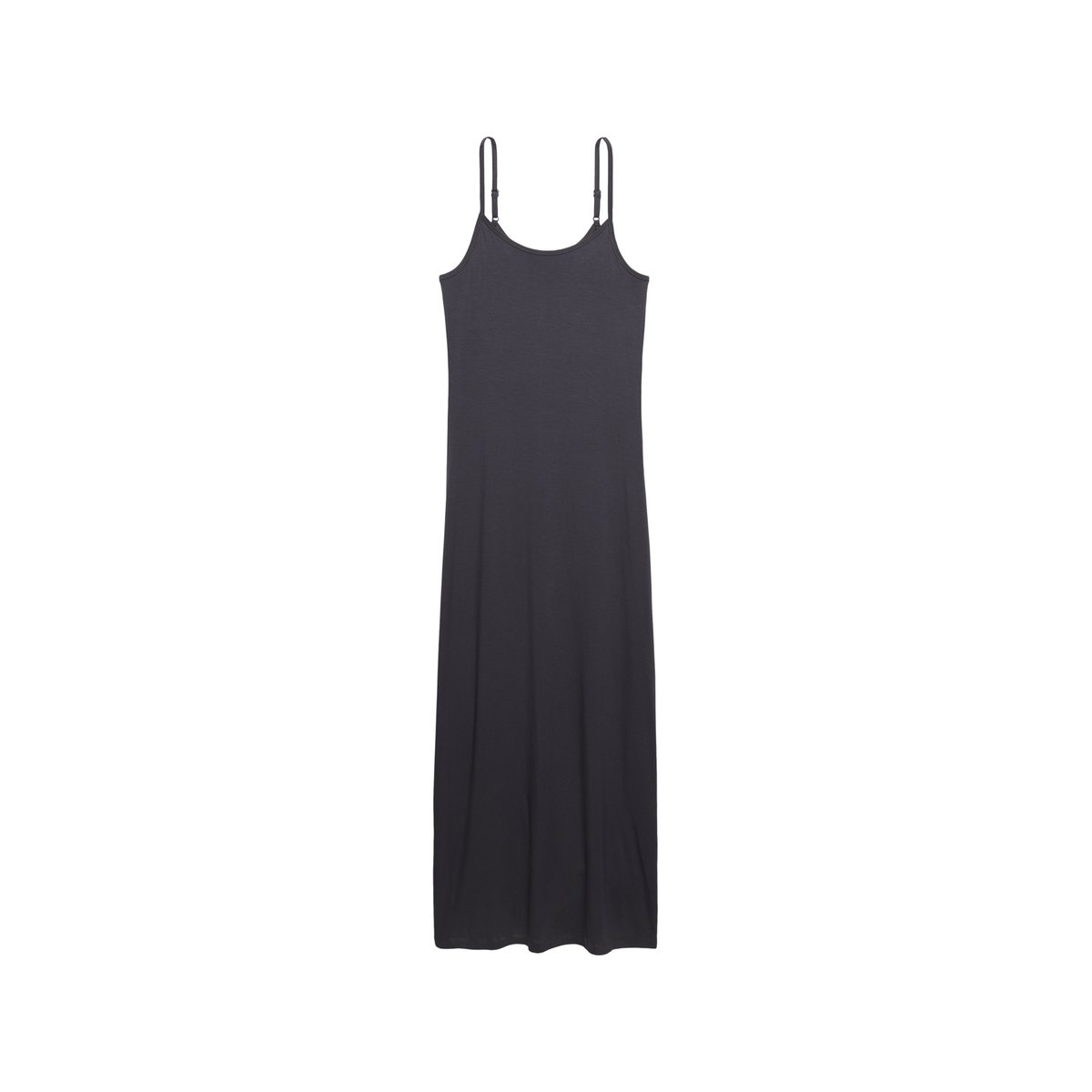 Robe Longue à Bretelles Fines en Jersey anthracite, SUPERDRY