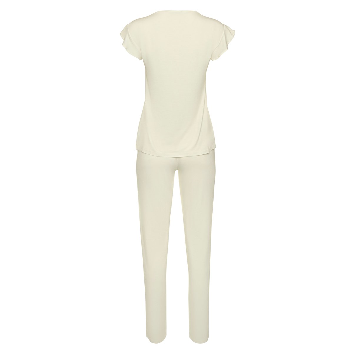Pyjama pantalon top manches courtes tenue d'intérieur Harvest ivoire, LISCA