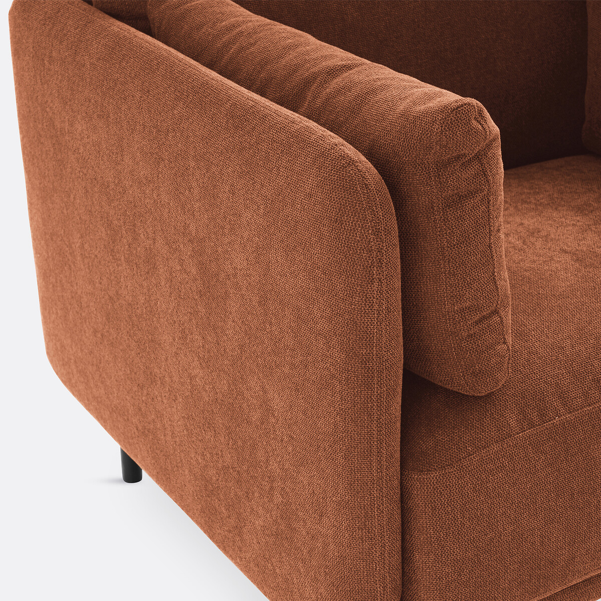 Fauteuil, en tissu texturé, VICTOR ecureuil, LA REDOUTE INTERIEURS