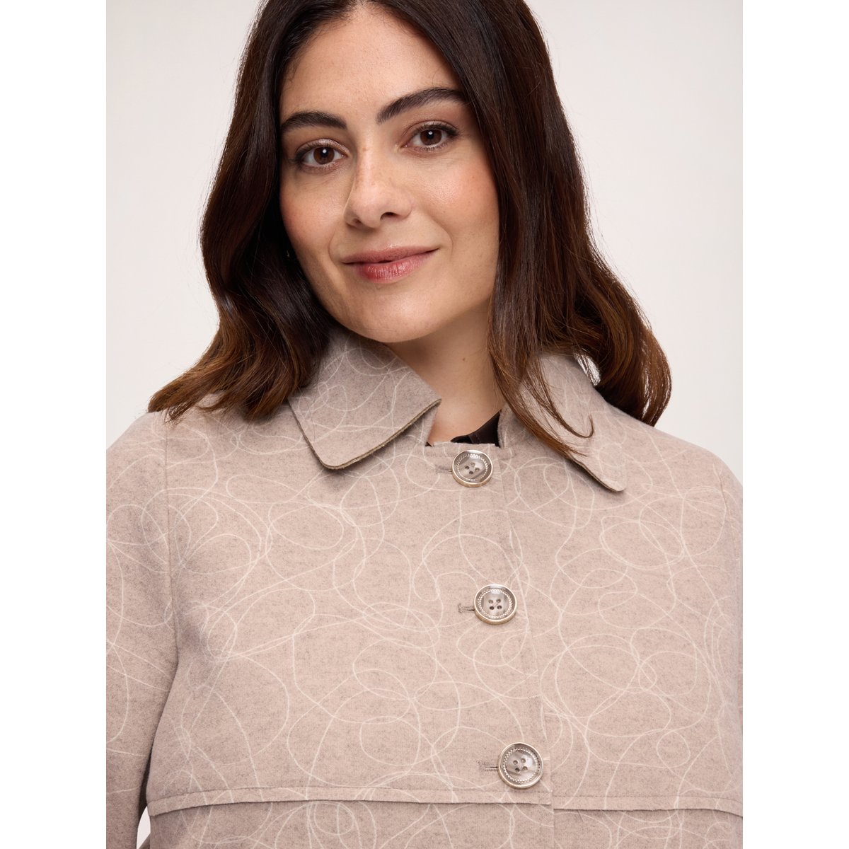 Veste brodée beige, FIORELLA RUBINO