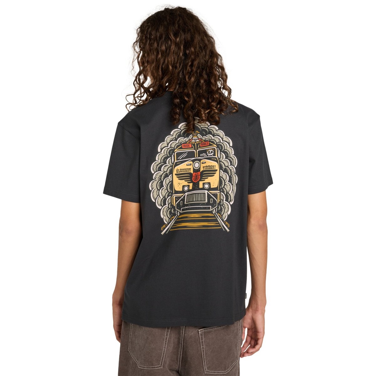 T-shirt à manches courtes TIMBER FREIGHT TRAIN noir off black, ELEMENT