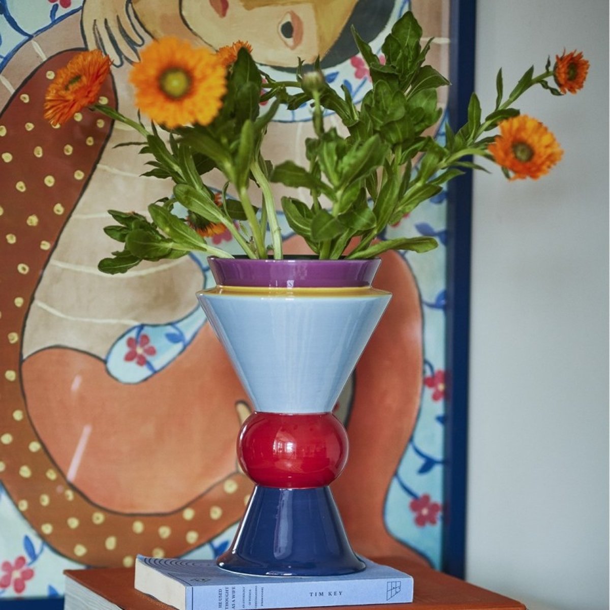 Vase céramique design  TRILLA multicolore, BLOOMINGVILLE