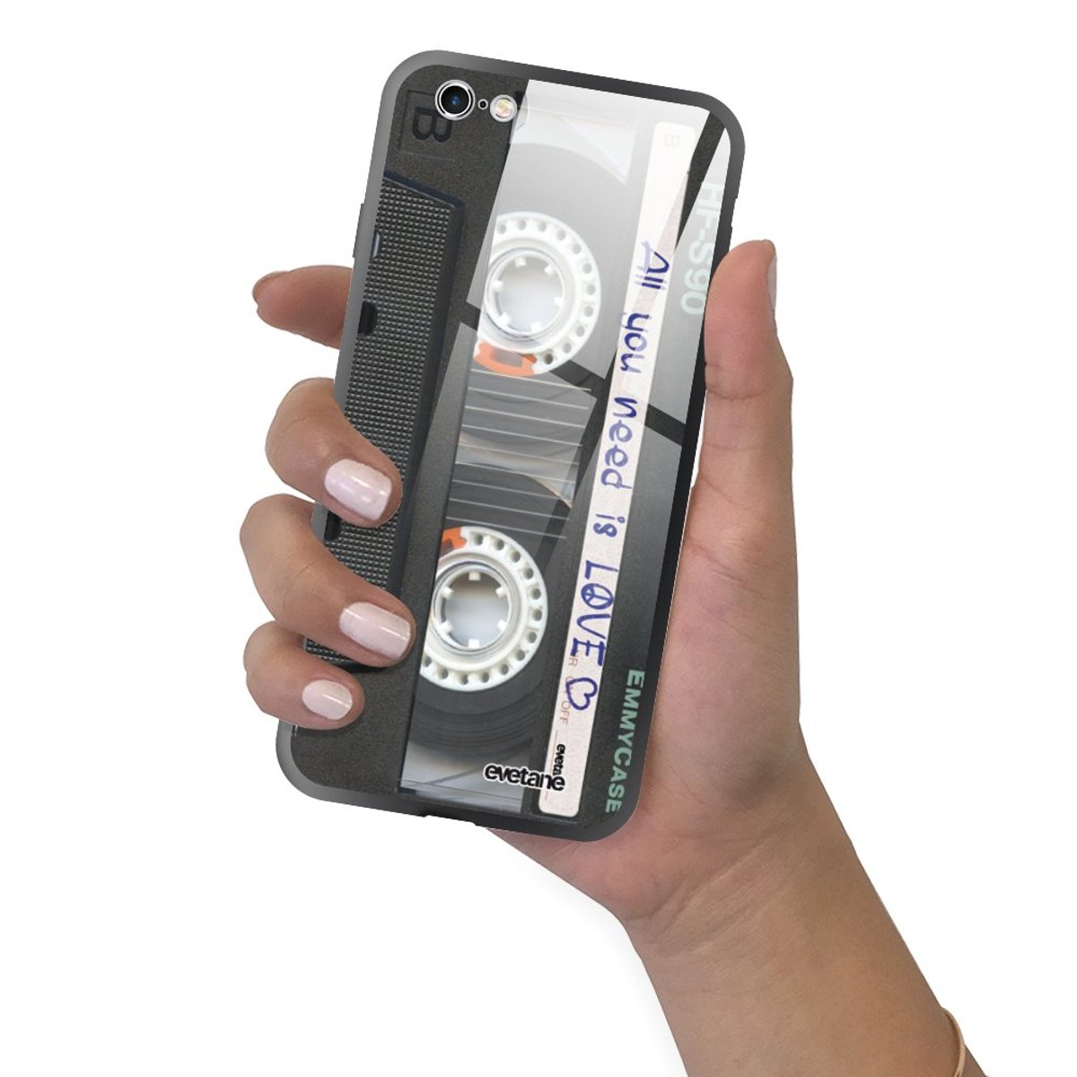 Coque en verre trempé iPhone 6 Plus / 6S Plus cassette, EVETANE