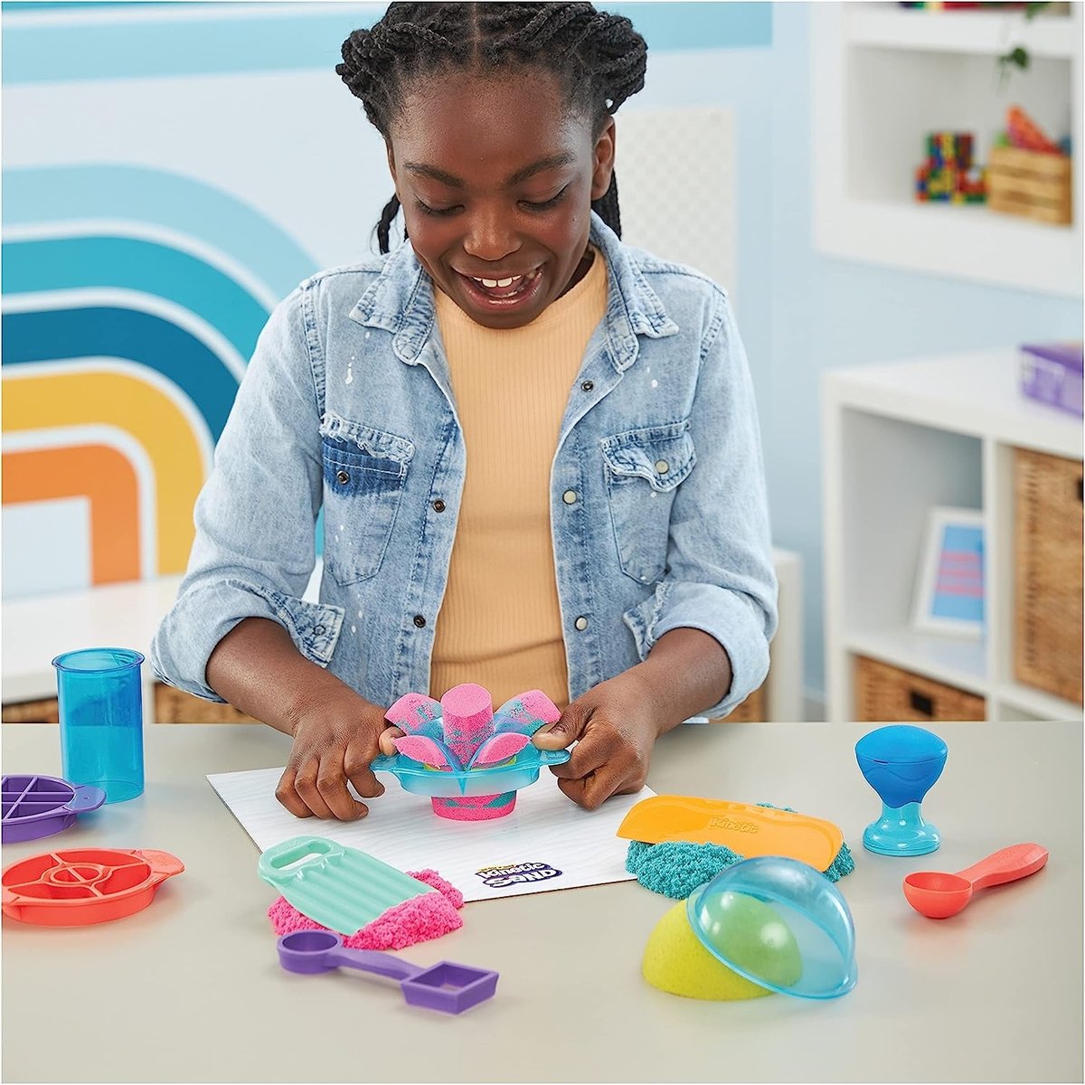 Sable kinétique Super Sandisfying Set multicolore, SPIN MASTER