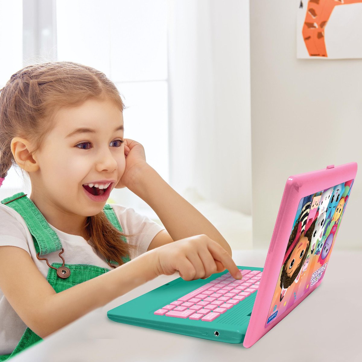 Ordinateur portable éducatif bilingue Gabby et la Maison Magique (FR/EN) rose, LEXIBOOK