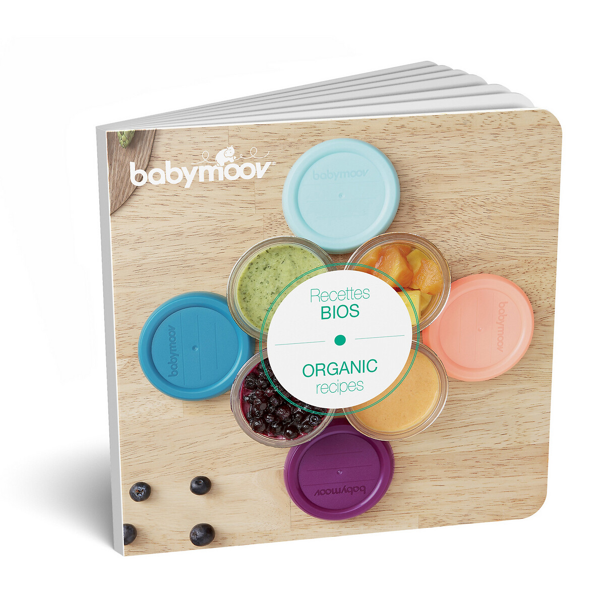 Pots de conservation en verre et livre de recettes transparent, BABYMOOV