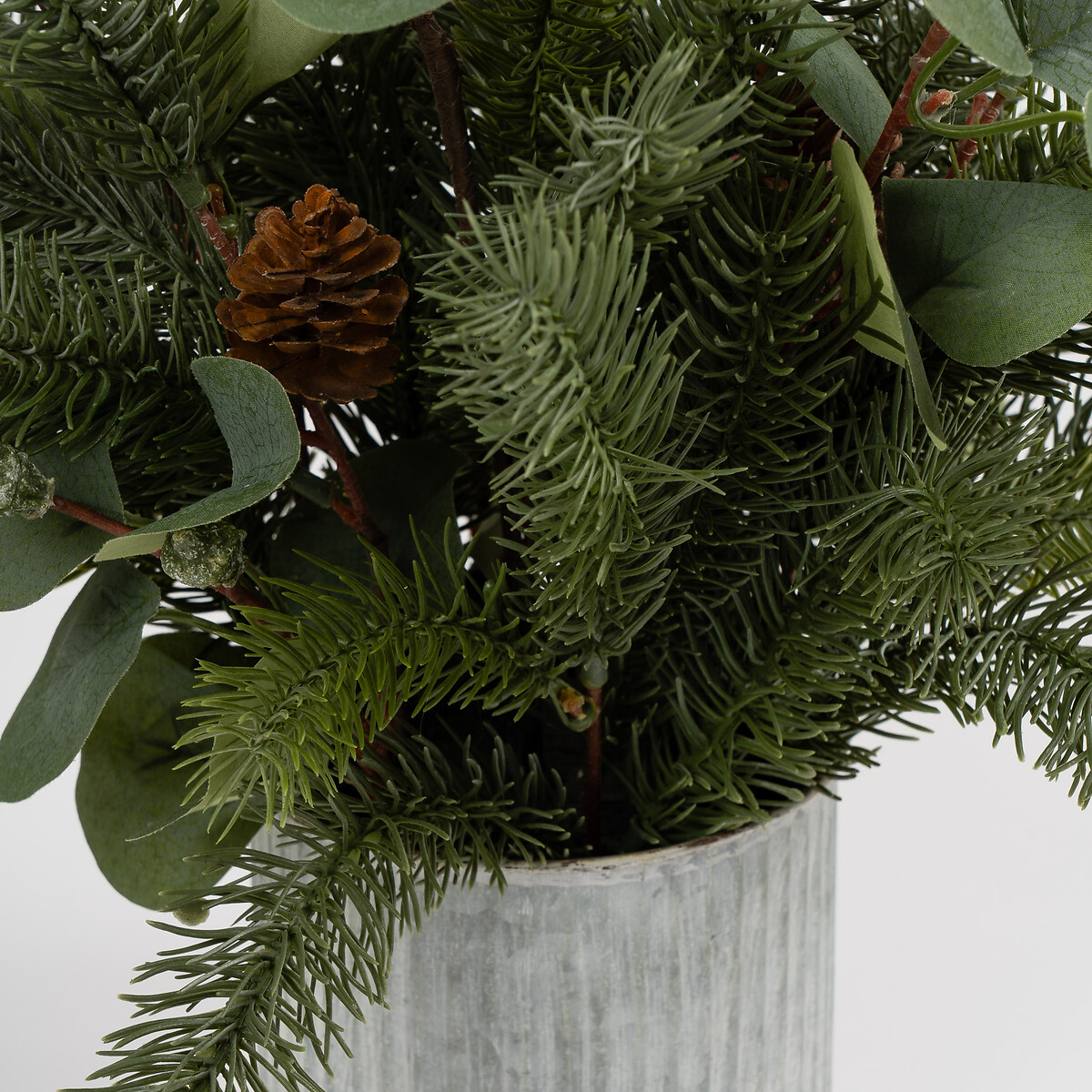 46cm Pine Arrangement in Metal Pot green, SO'HOME