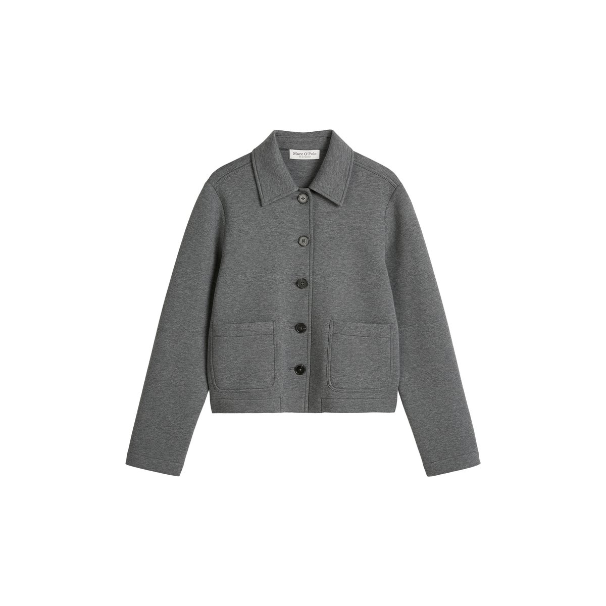 Veste en jersey régulière en mélange de coton organique gris, MARC O'POLO