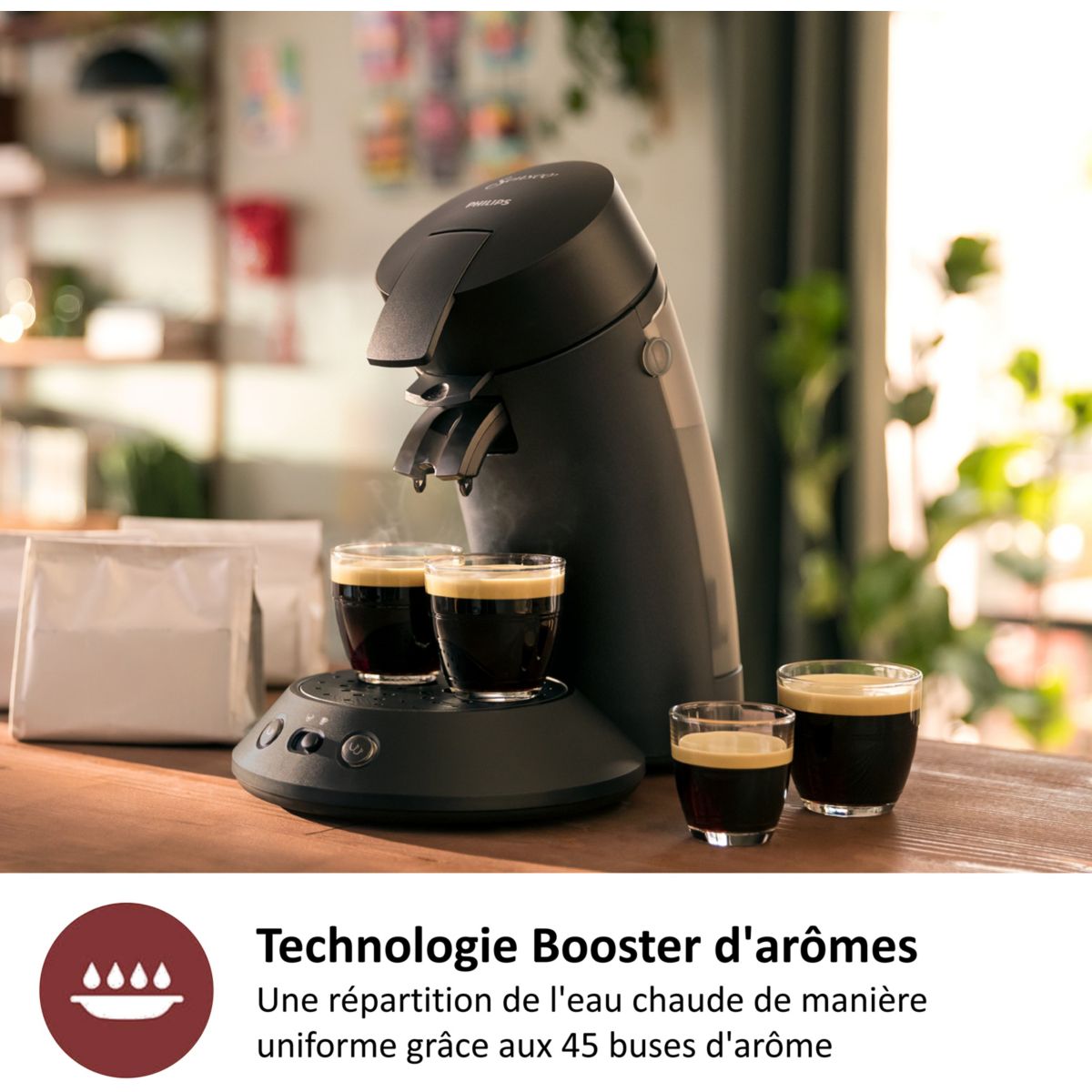 Cafetière À Dosette Senséo Original Plus Csa210/61 noir intense, SENSEO