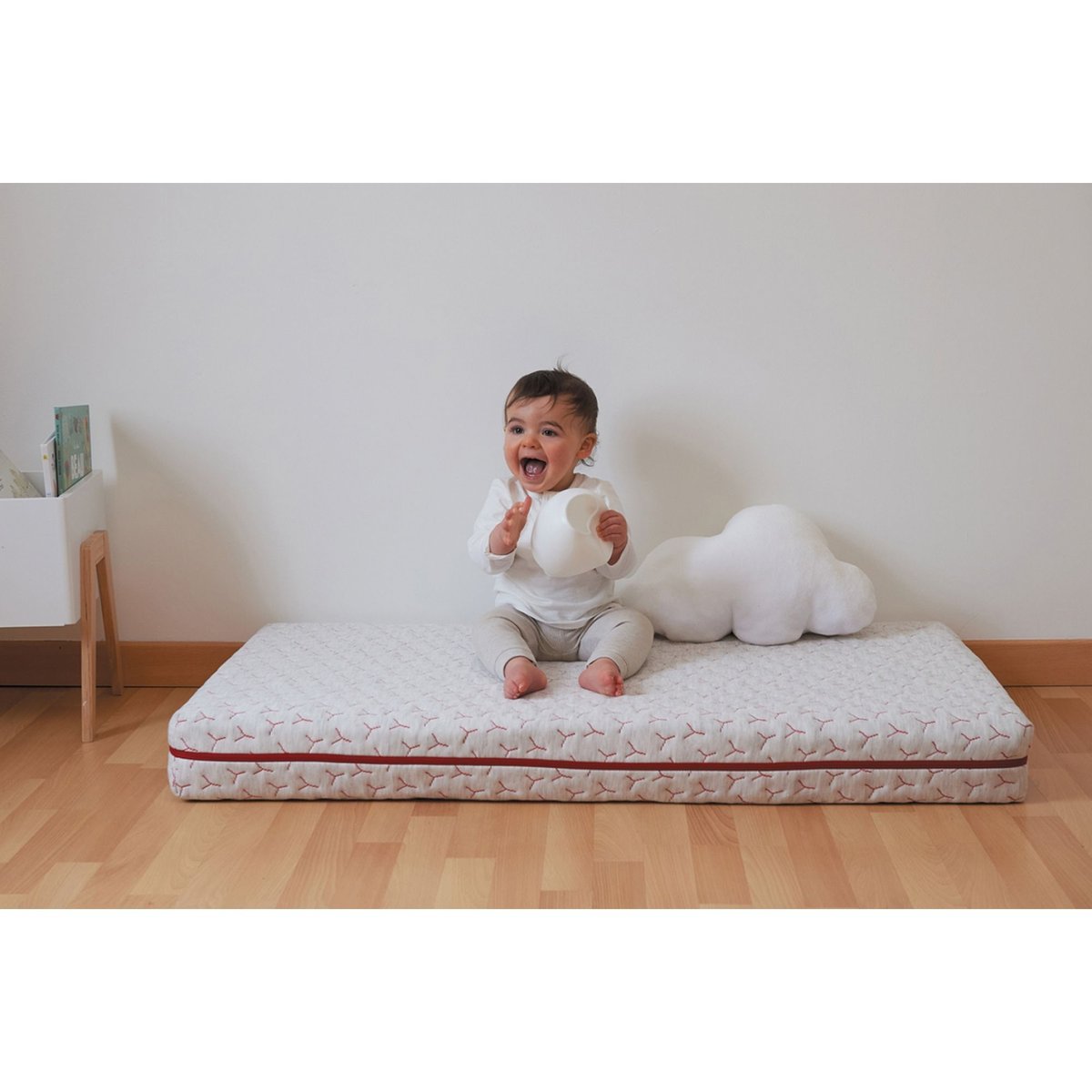 Matelas mousse déhoussable 12 cm Evolutif CANDIDE blanc, CANDIDE
