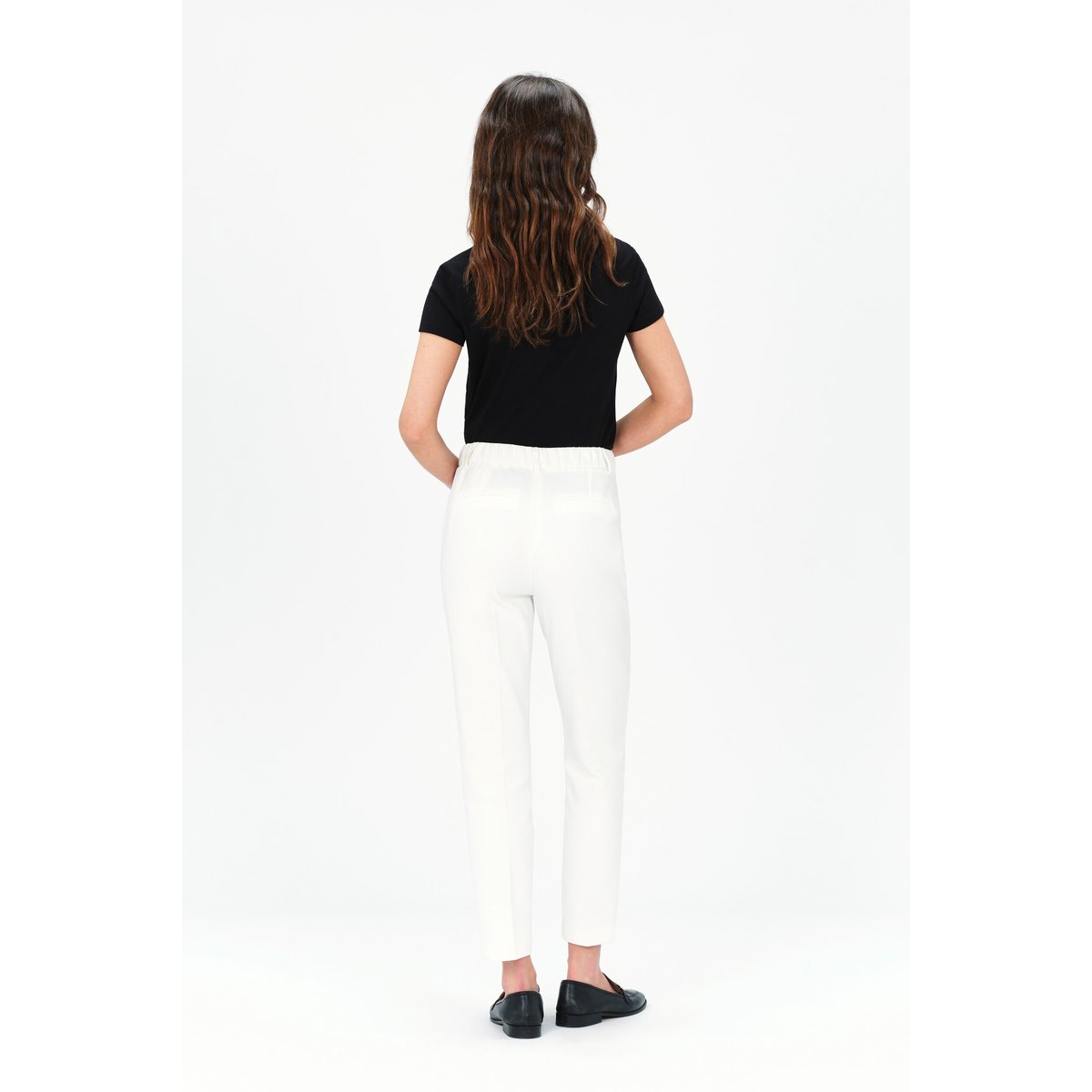 Pantalon cigarette doublé PSIDIKO ivoire, CAROLL