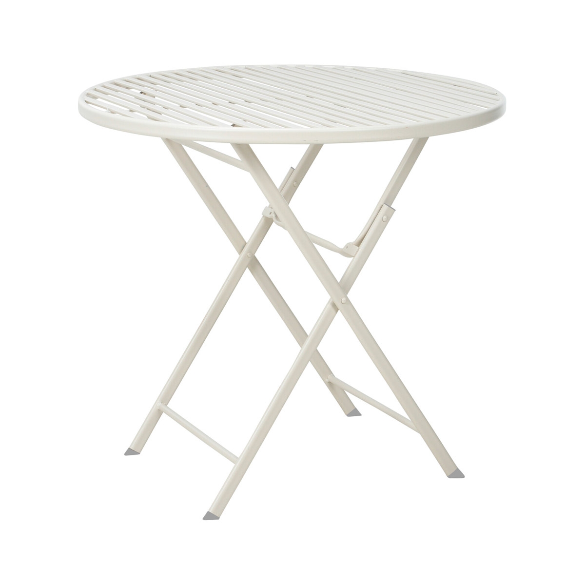 Lot de 2 chaises bistro contemporain pliable craie couleur unique, CEMONJARDIN