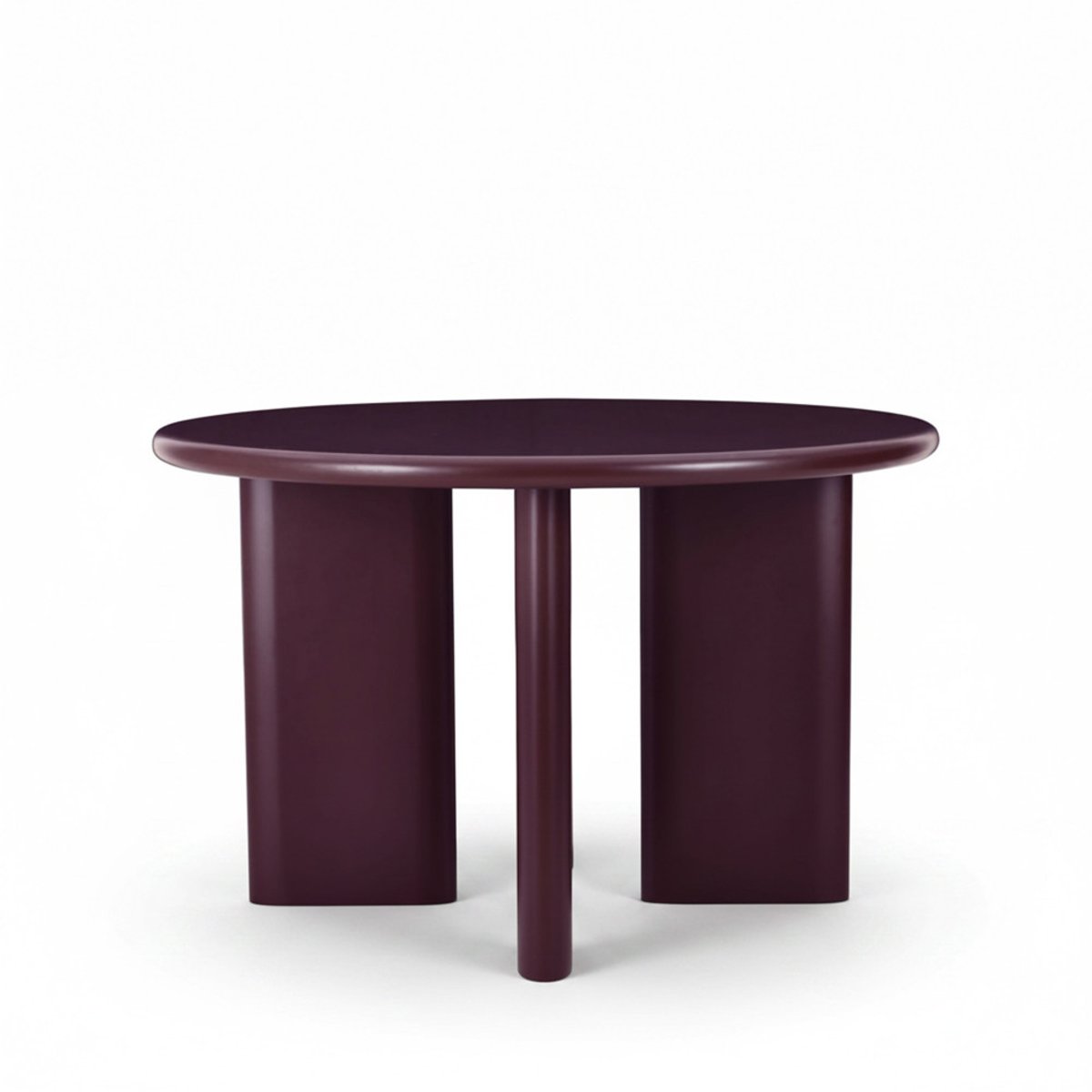 Table à manger ronde 4 personnes en bois - PYRANTH bordeaux, DRAWER