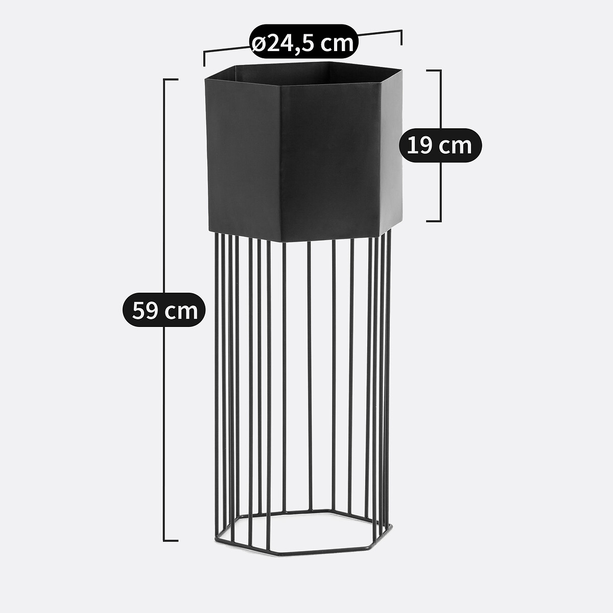 Macetero con pie Ø24,5 cm TOPIM latón, LA REDOUTE INTERIEURS