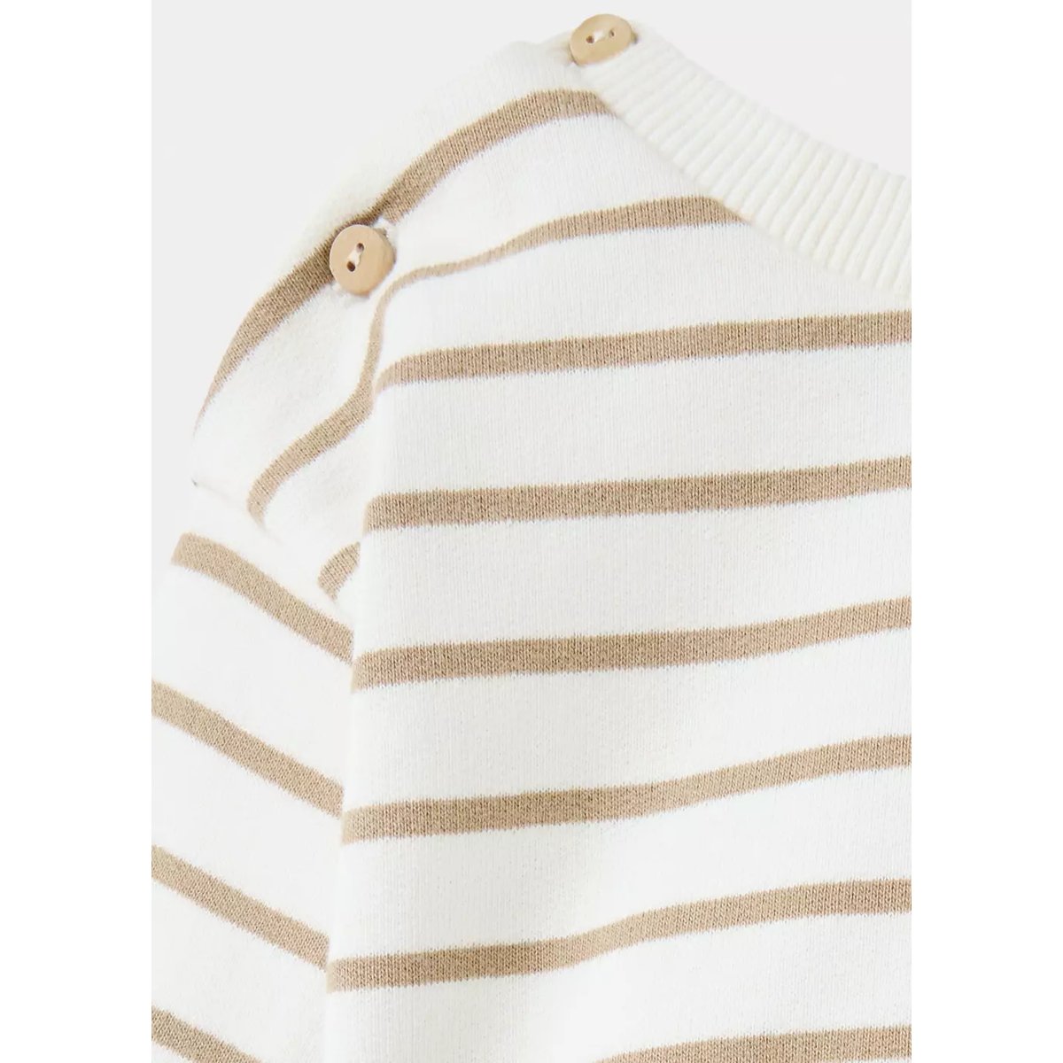 Sweat-shirt coton rayures blanc cassé, MANGO BABY