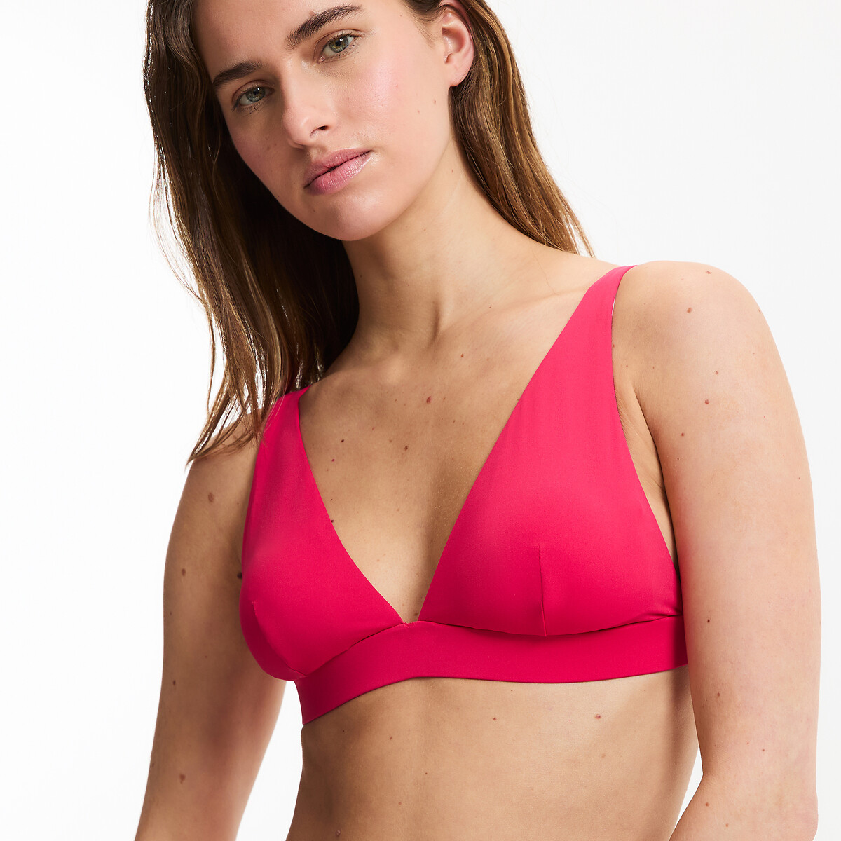 Haut de maillot de bain, triangle Essentiel framboise, LA REDOUTE COLLECTIONS