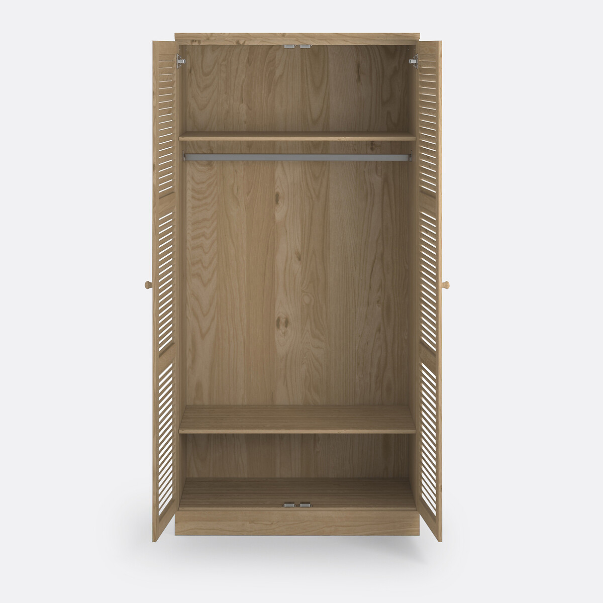Armoire 2 portes, Mayor bois clair brut, SO'HOME