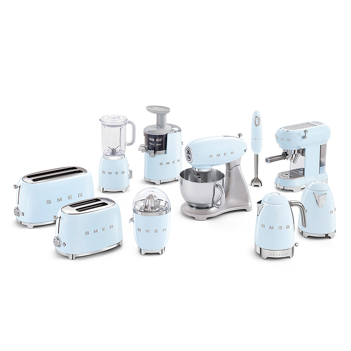Retro Style 1.7L Variable Temperature Kettle in Pastel - KLF04 blue, SMEG