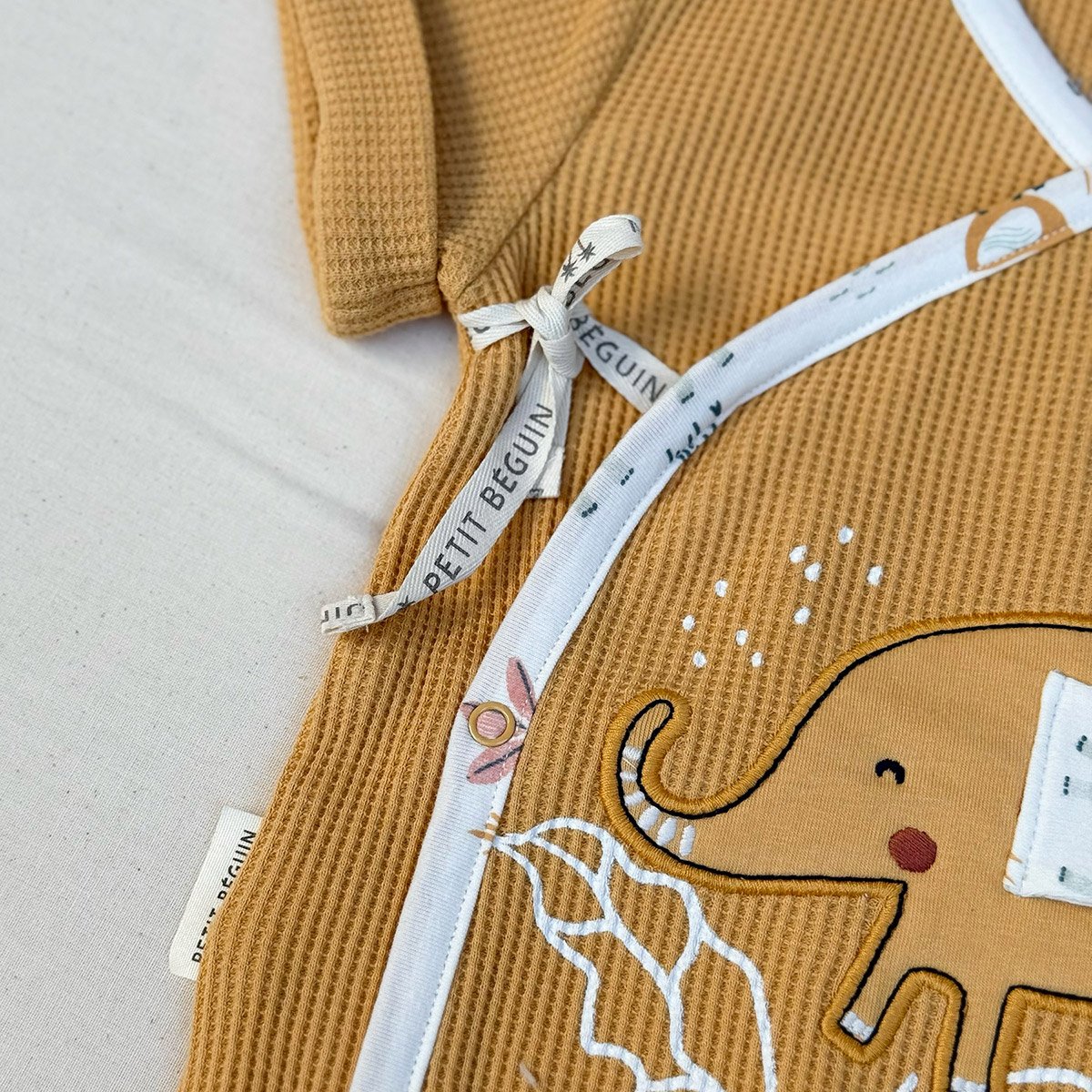 Barboteuse bébé Hawaiki ocre, PETIT BEGUIN